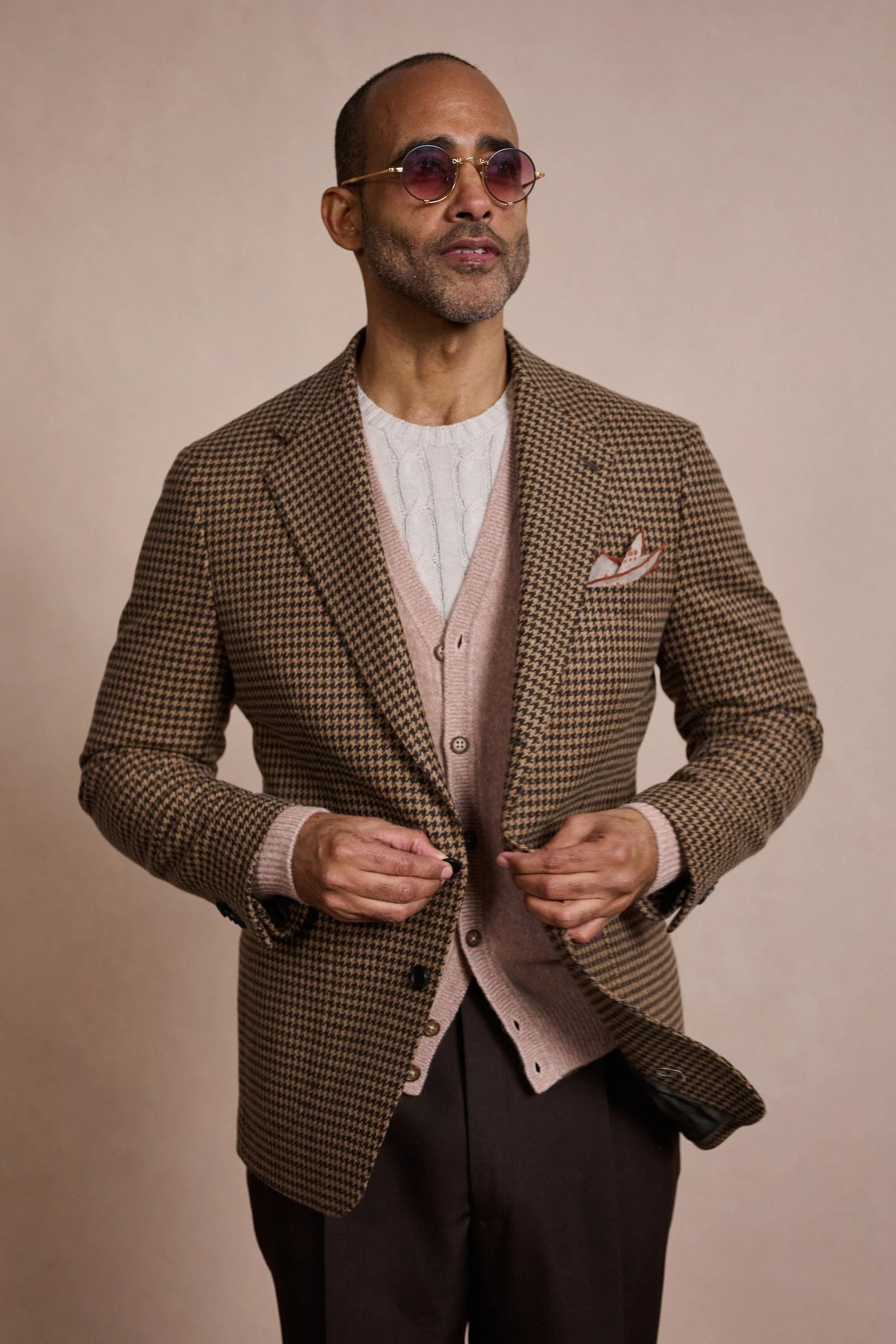 Houndstooth Lambswool Jacket - Image 5