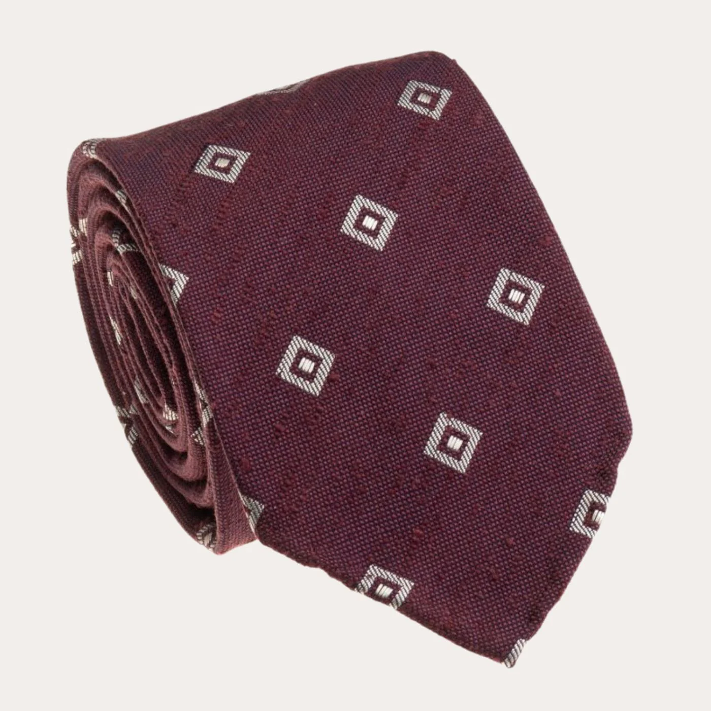 Geometric Print Handmade Silk Tie - Image 7