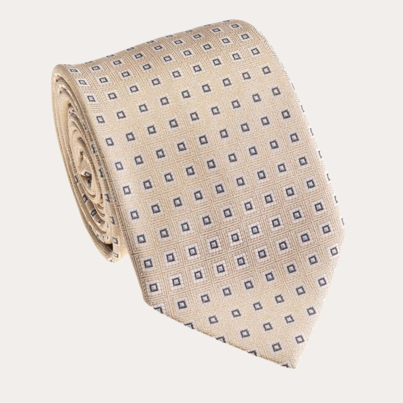 Geometric Print Handmade Silk Tie - Image 9