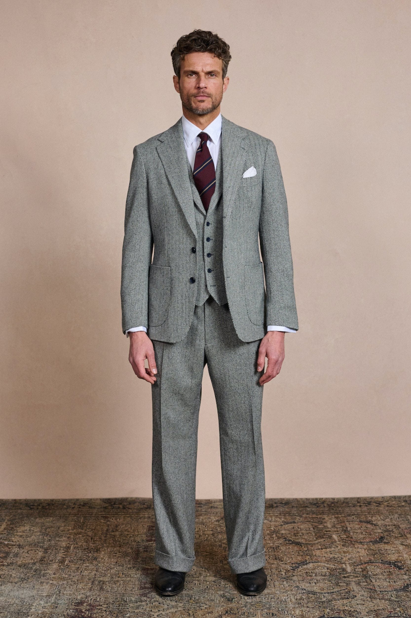 Herringbone Lambswool Suit - Image 16
