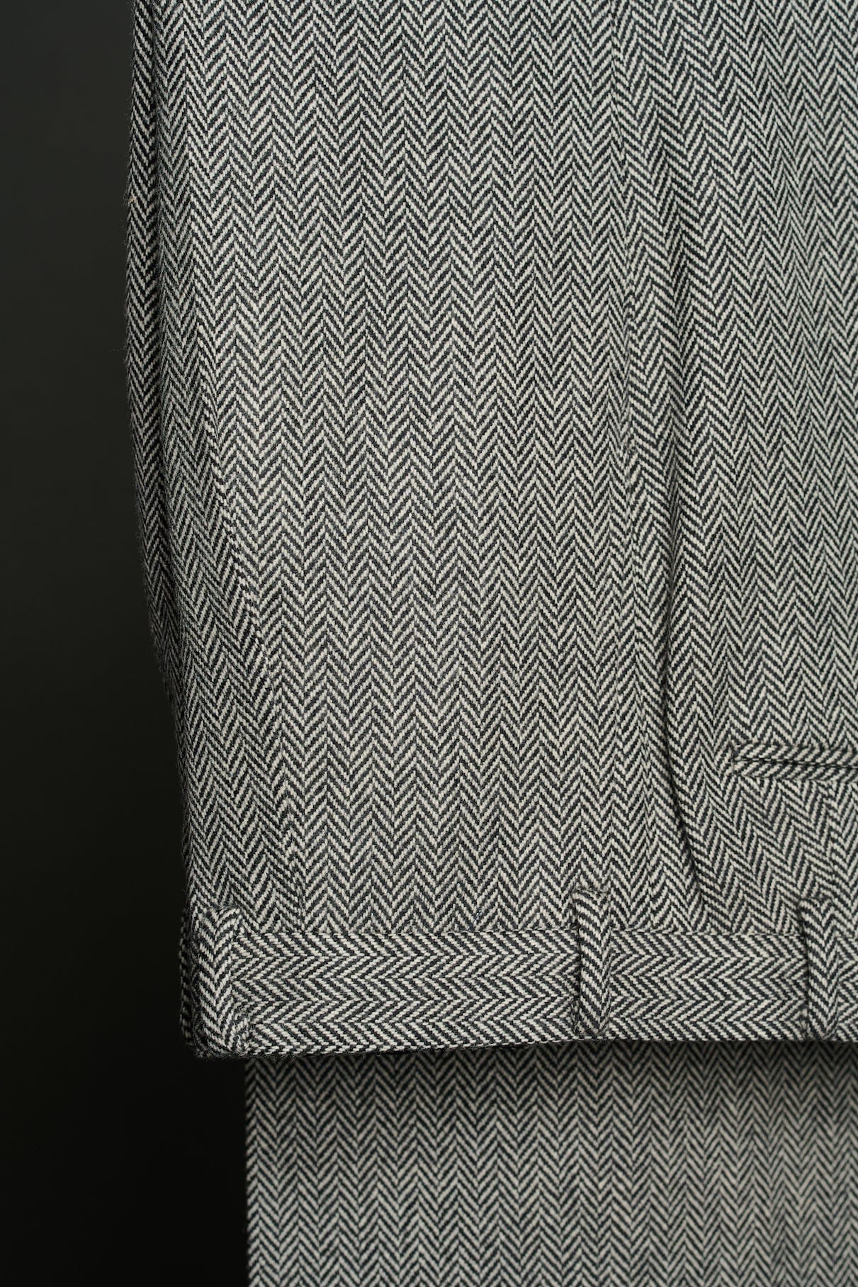Herringbone Lambswool Trouser - Image 3