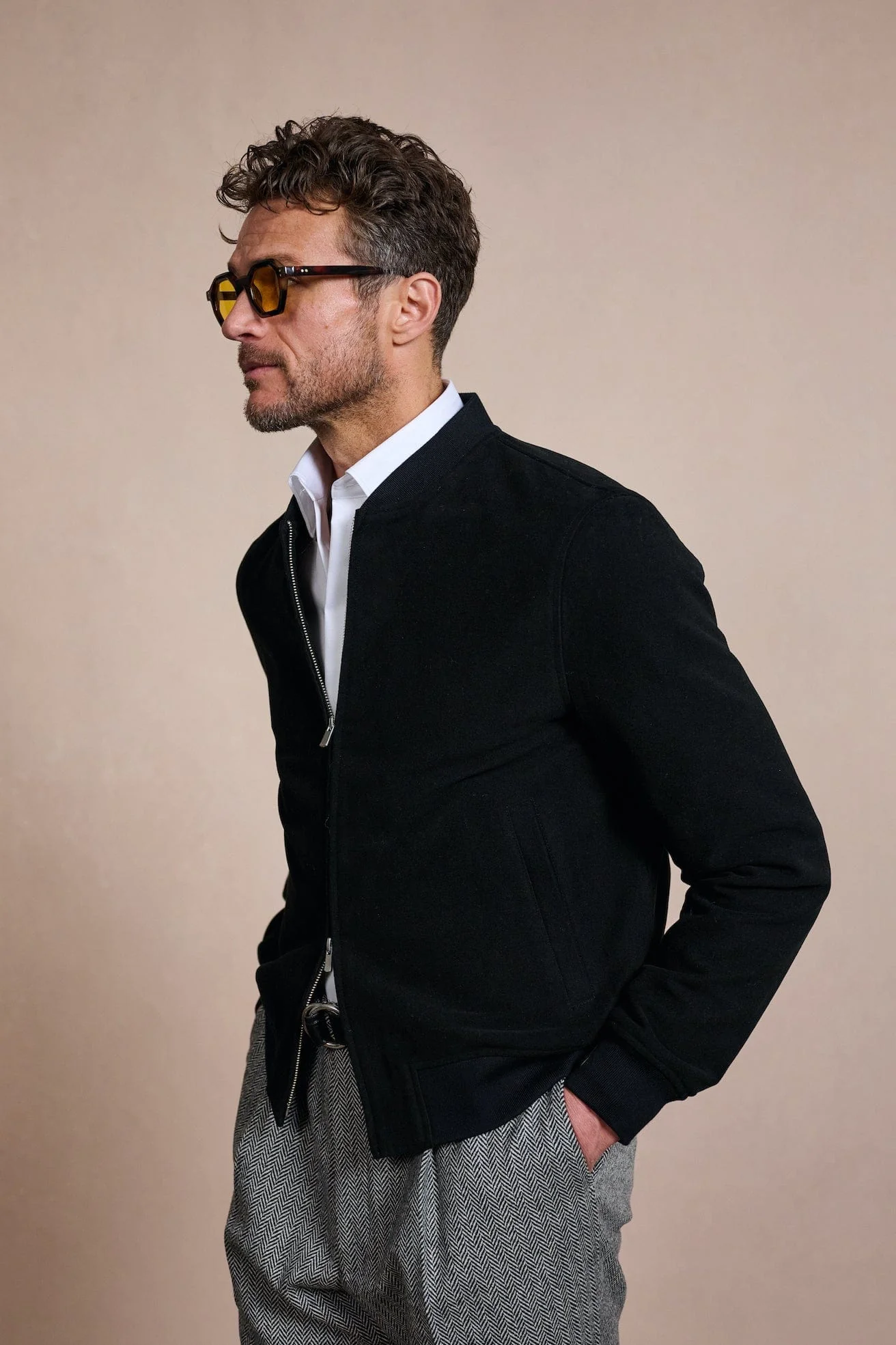 Herringbone Lambswool Trouser - Image 9
