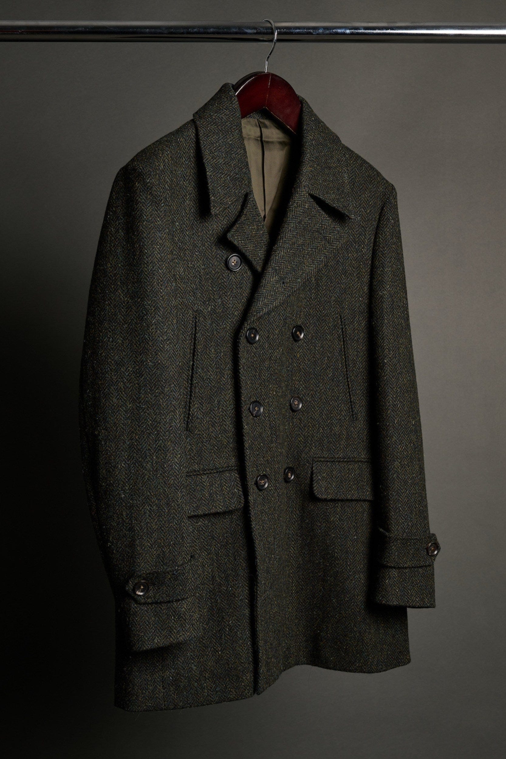 Harris Tweed Herringbone Coat - Image 3