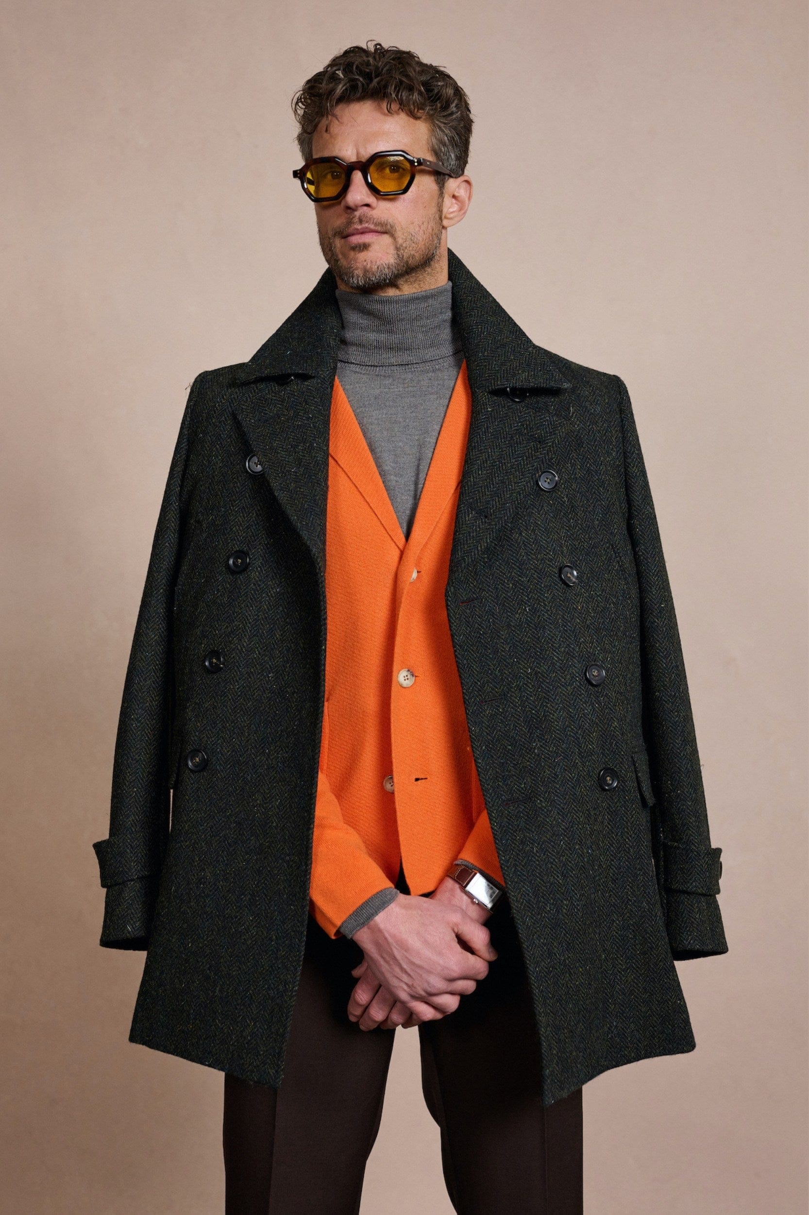 Harris Tweed Herringbone Coat - Image 6
