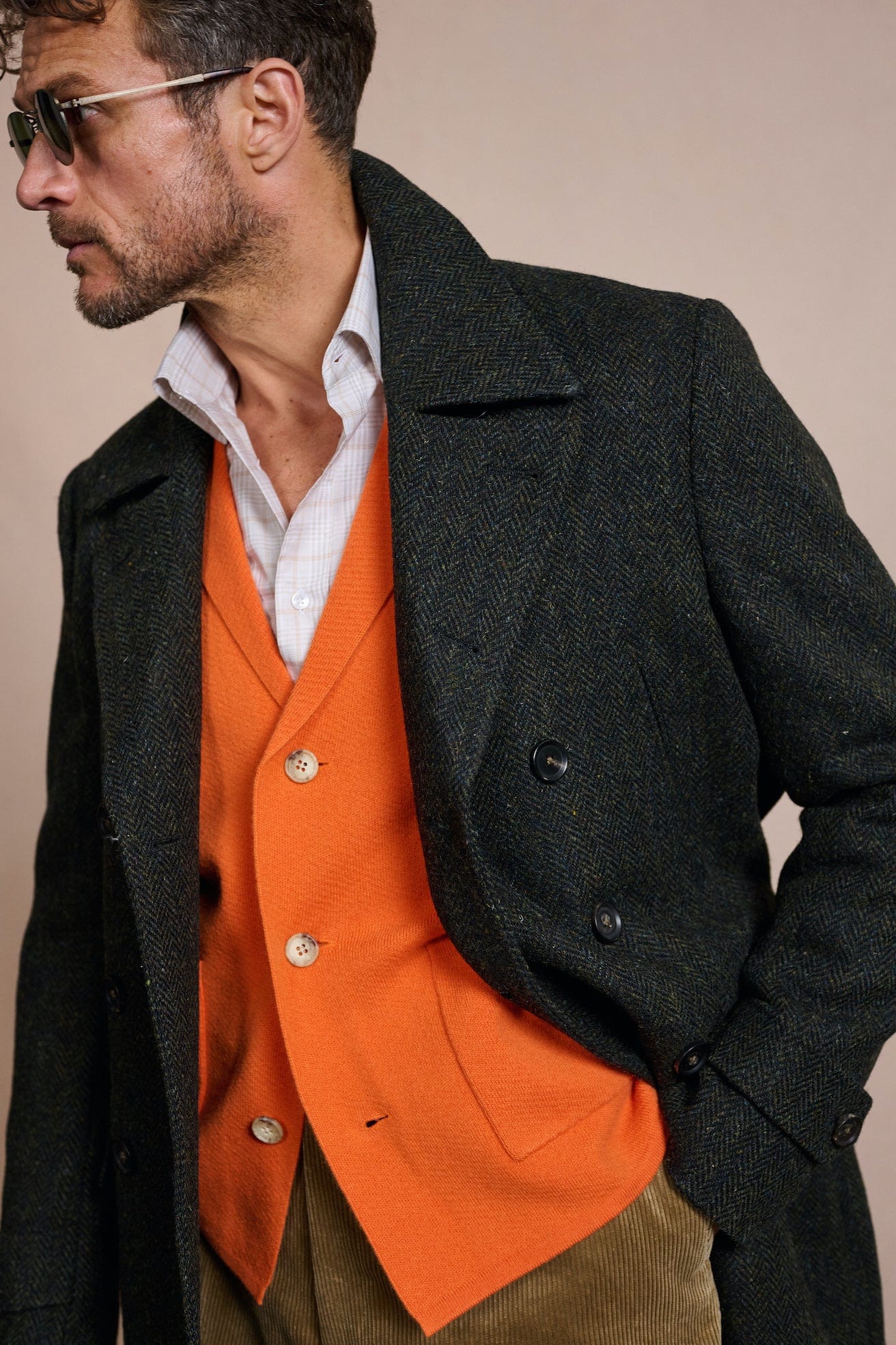 Houndstooth Tweed Coat - Image 37