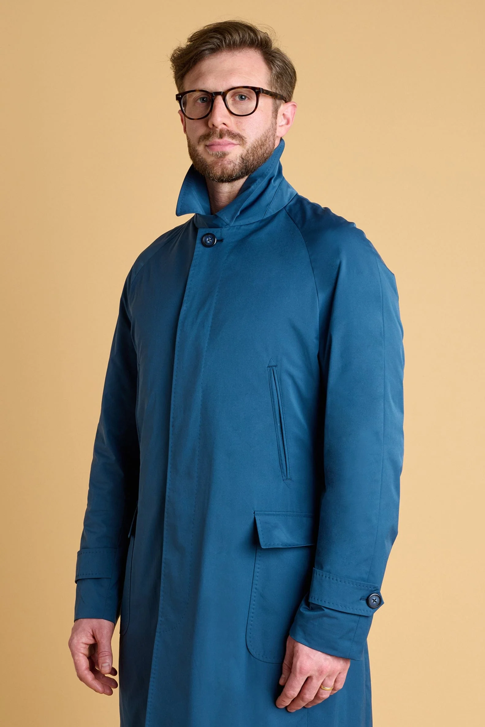 Kensington Waterproof Mac in Blue - Image 3