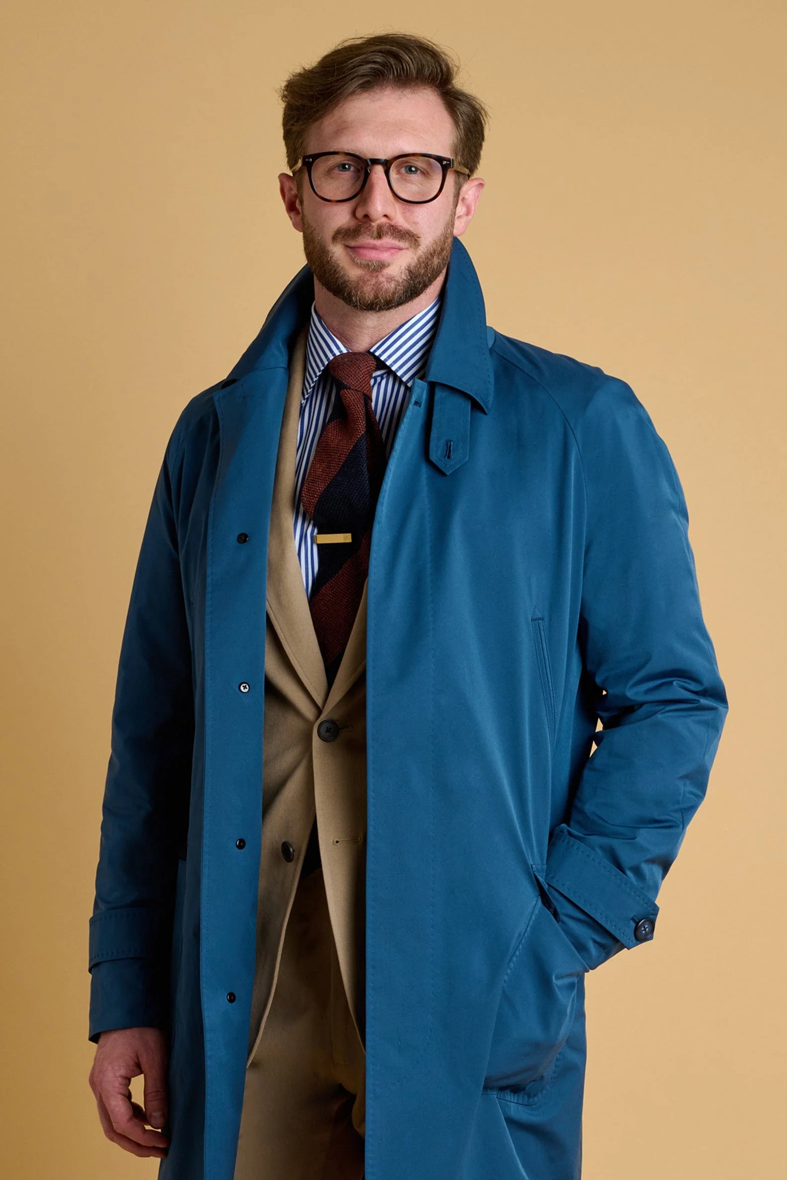 Kensington Waterproof Mac in Blue - Image 4