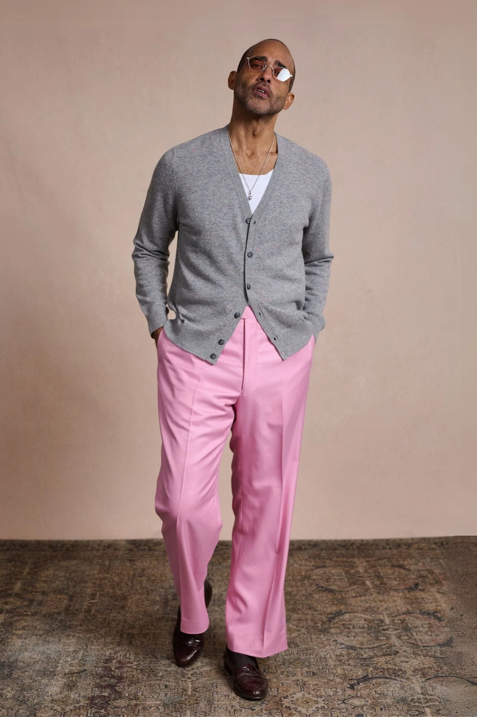 Made-to-Measure Cashmere Cardigan Sweater - Image 3
