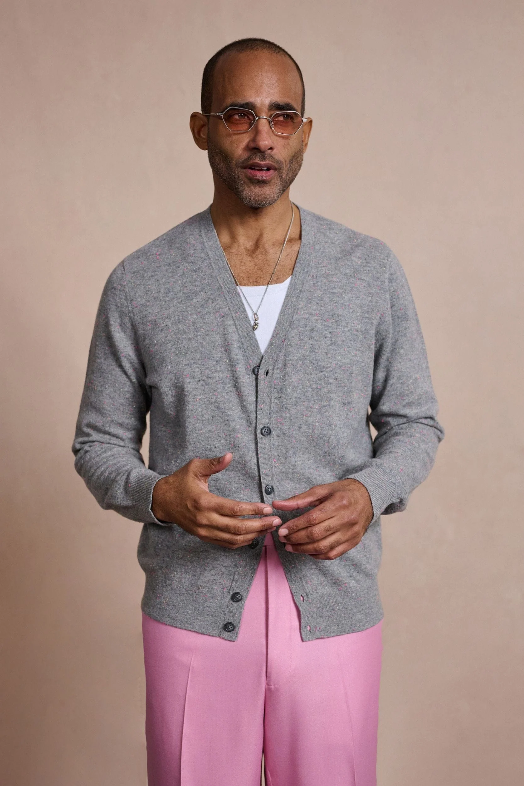 Made-to-Measure Cashmere Cardigan Sweater - Image 5