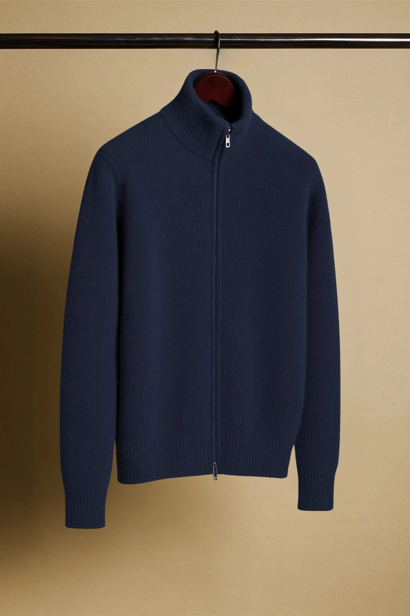 Made-to-Measure Cashmere Double-Zip Track Cardigan - Image 19