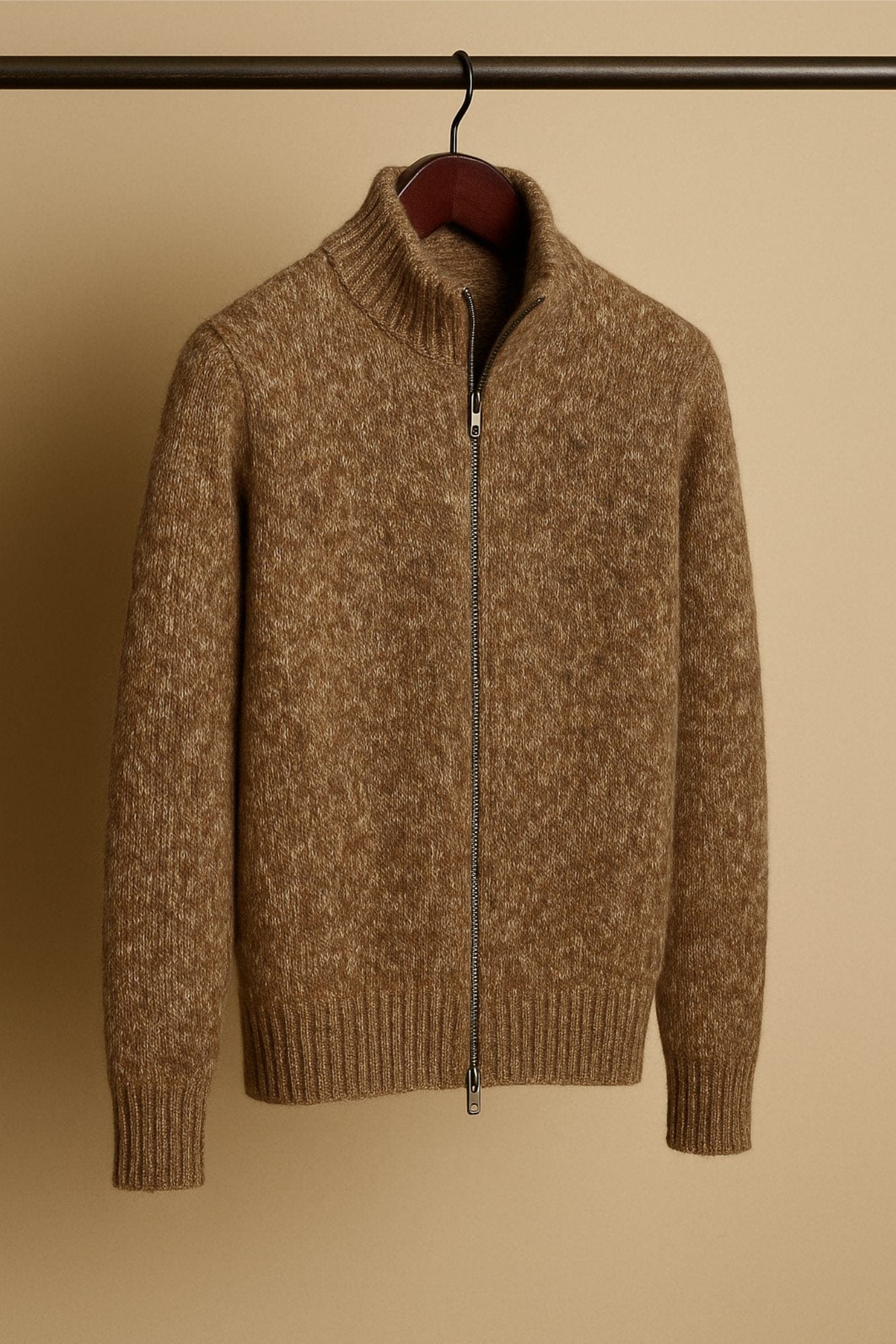 Made-to-Measure Cashmere Double-Zip Track Cardigan - Image 4
