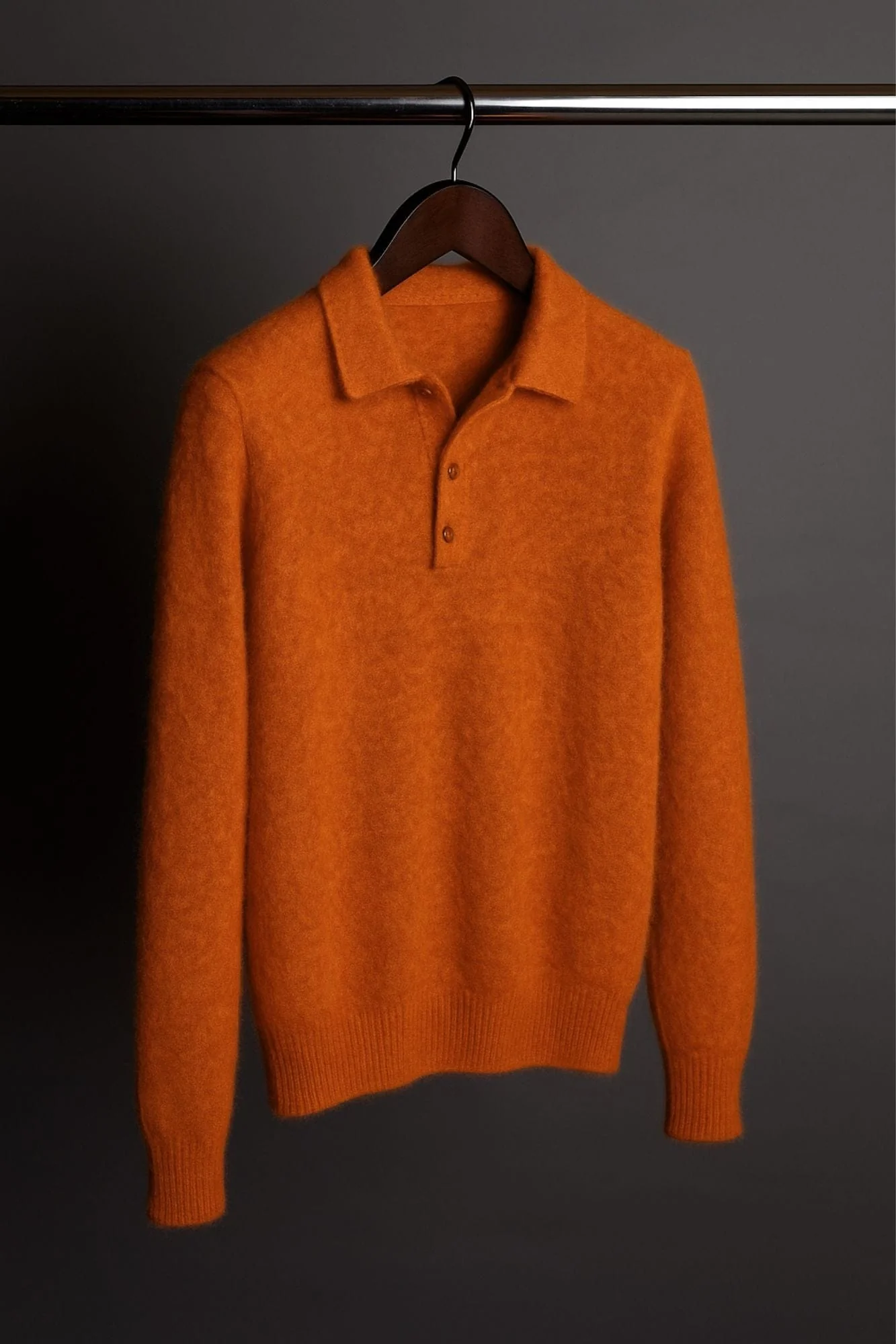 Made-to-Measure Cashmere Long-Sleeve Polo - Image 10