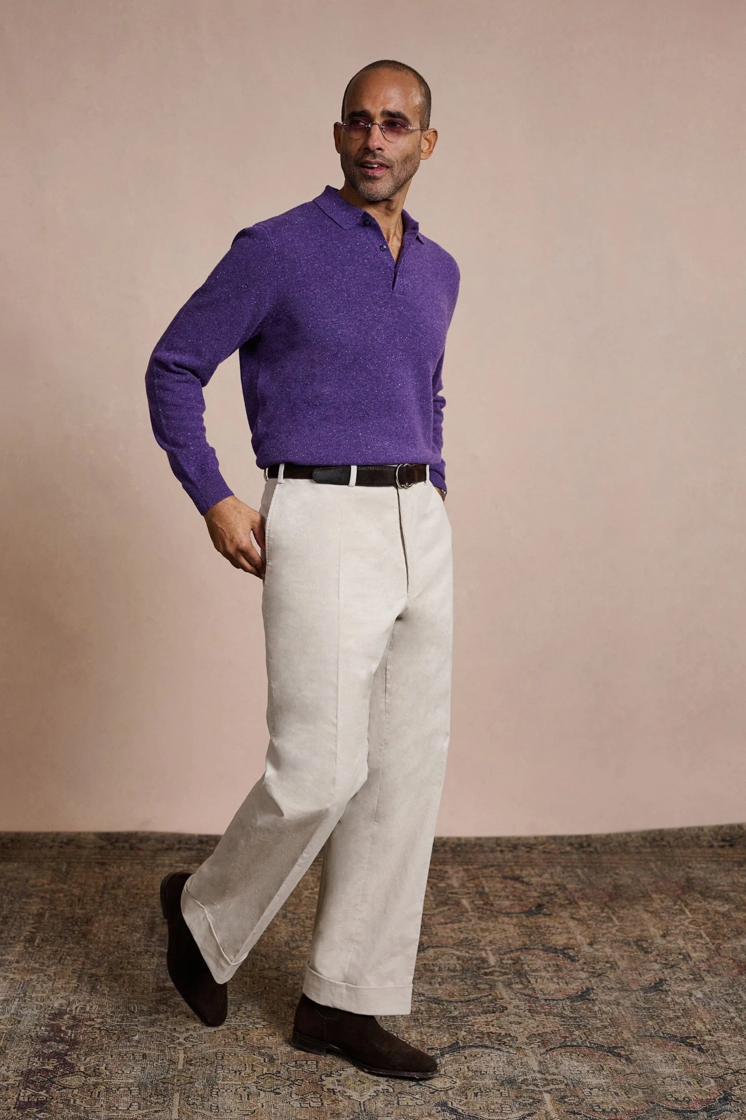 Made-to-Measure Cashmere Long-Sleeve Polo - Image 16