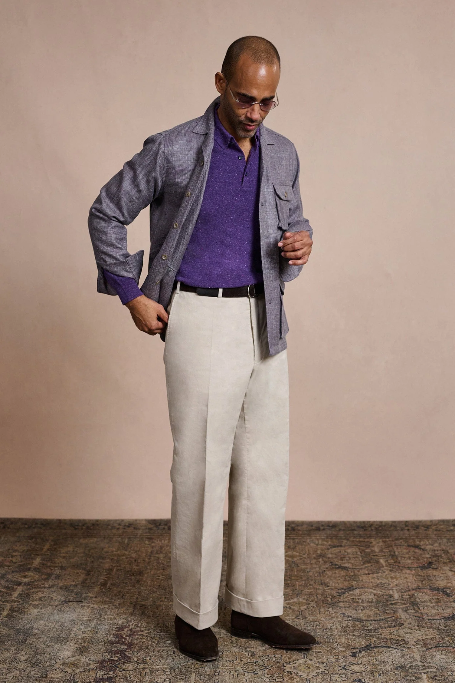 Made-to-Measure Cashmere Long-Sleeve Polo - Image 17