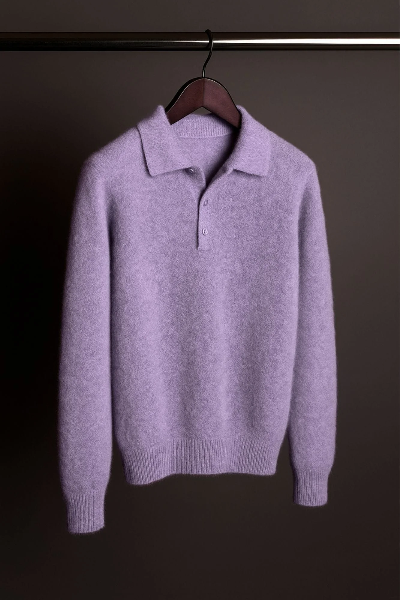 Made-to-Measure Cashmere Long-Sleeve Polo - Image 7