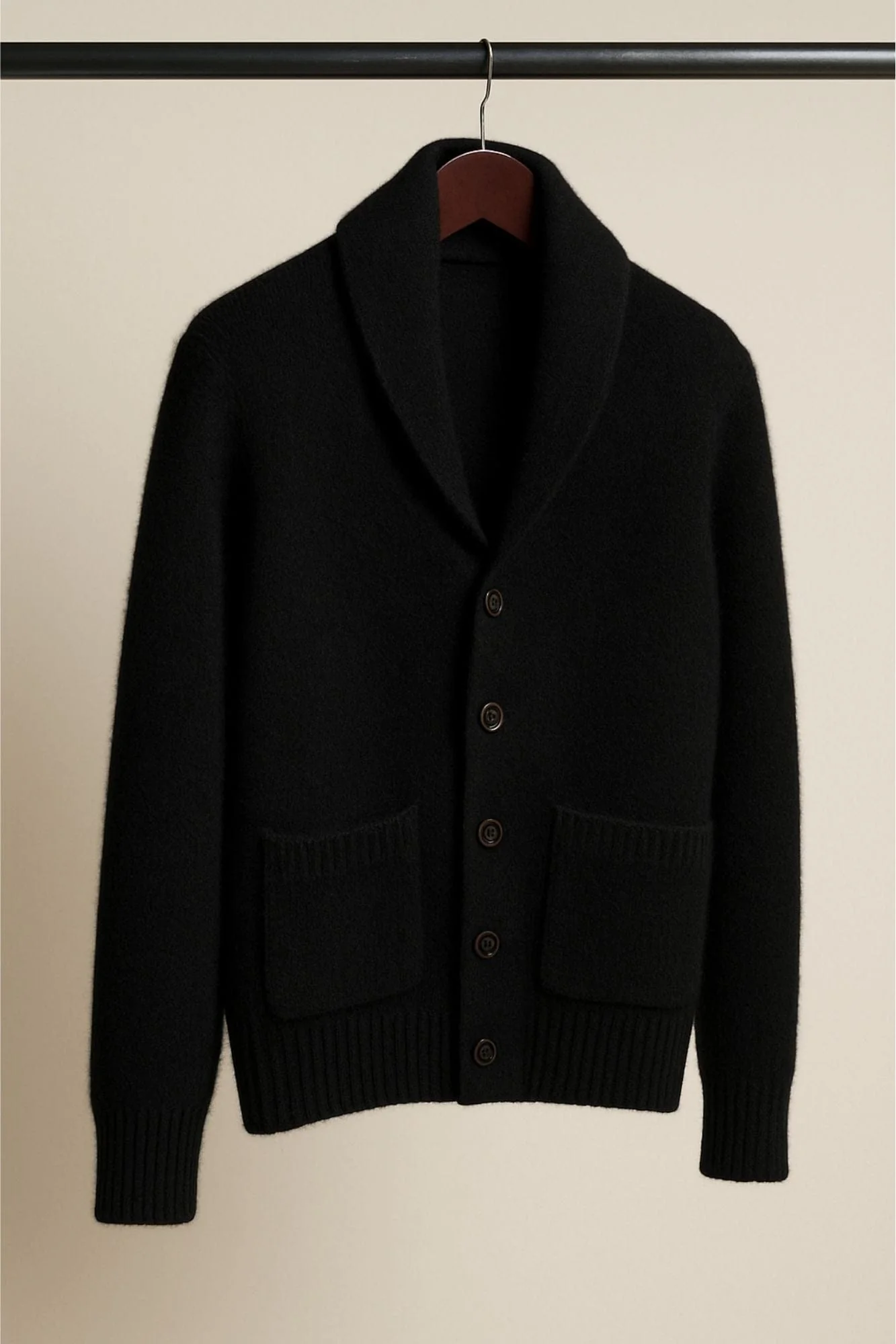 Made-to-Measure Cashmere Shawl Cardigan Sweater - Image 10