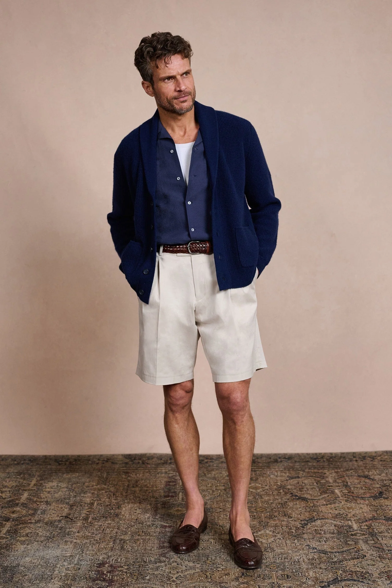 Made-to-Measure Cashmere Shawl Cardigan Sweater - Image 19