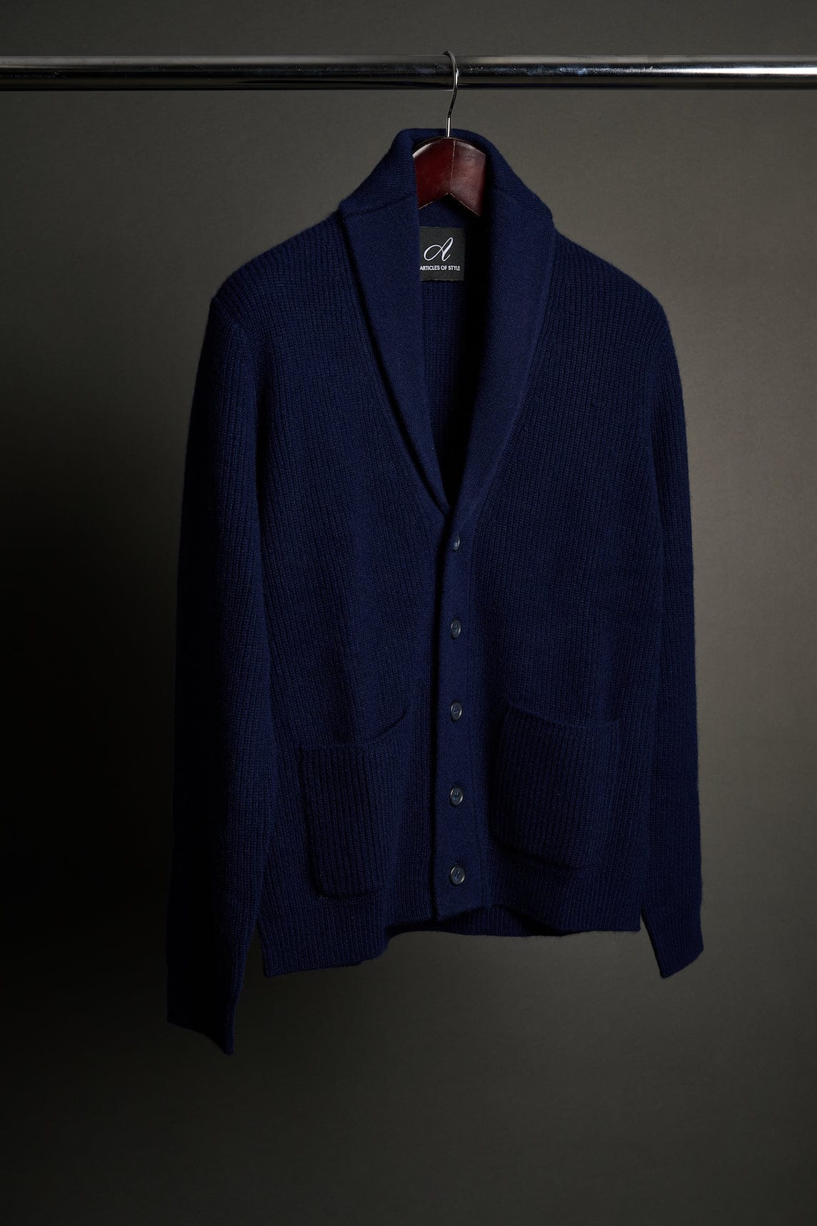 Made-to-Measure Cashmere Shawl Cardigan Sweater - Image 3