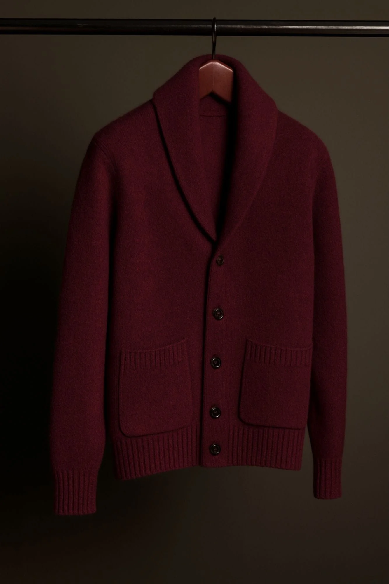 Made-to-Measure Cashmere Shawl Cardigan Sweater - Image 8