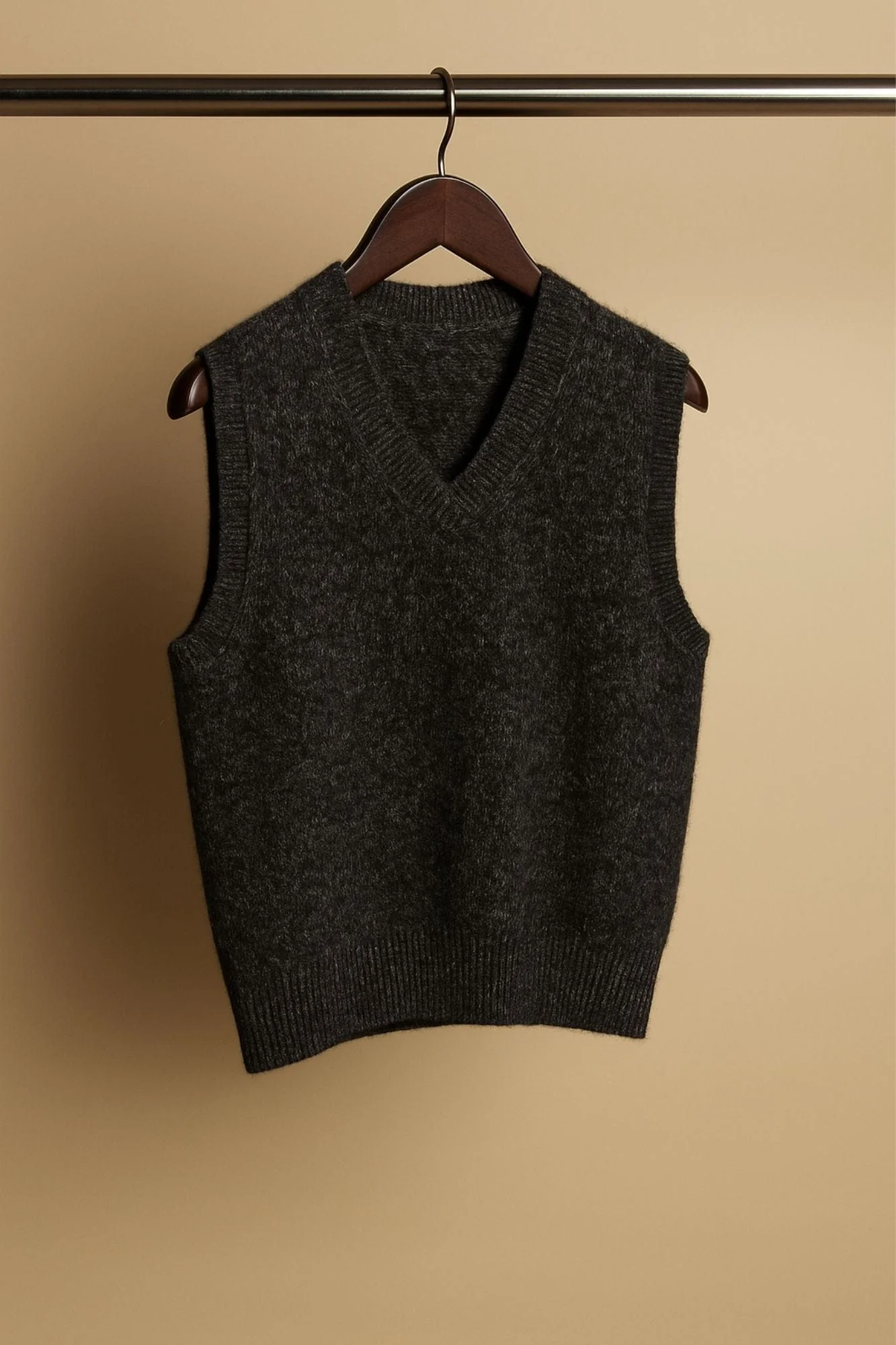 Made-to-Measure Cashmere V-Neck Sweater Vest - Image 16