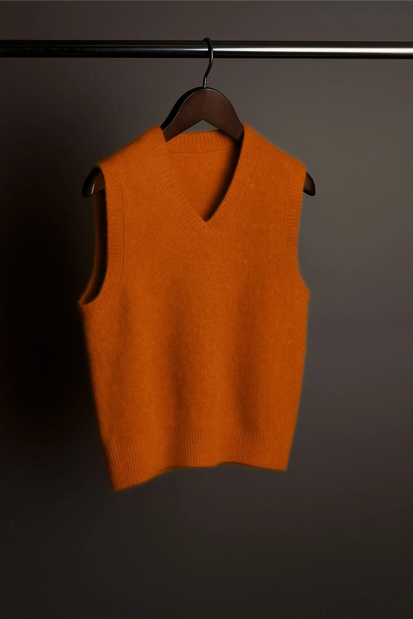 Made-to-Measure Cashmere V-Neck Sweater Vest - Image 7