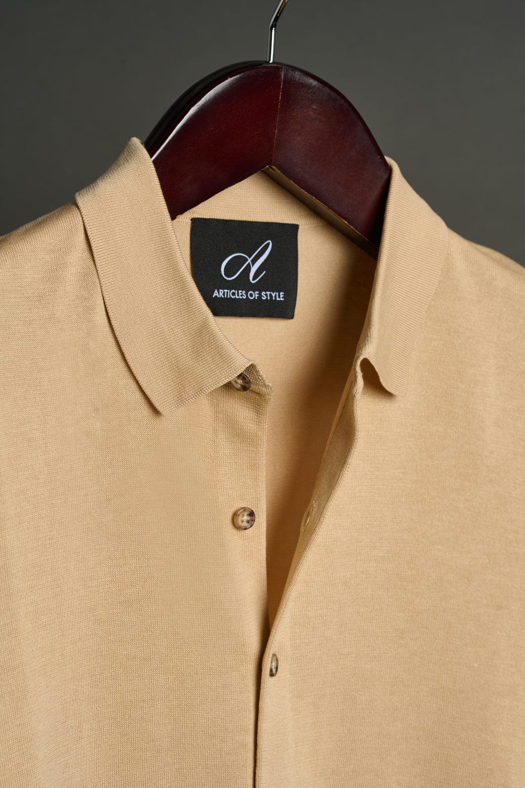 Made-to-Measure Cotton & Silk Short-Sleeve Knit Shirt - Image 4