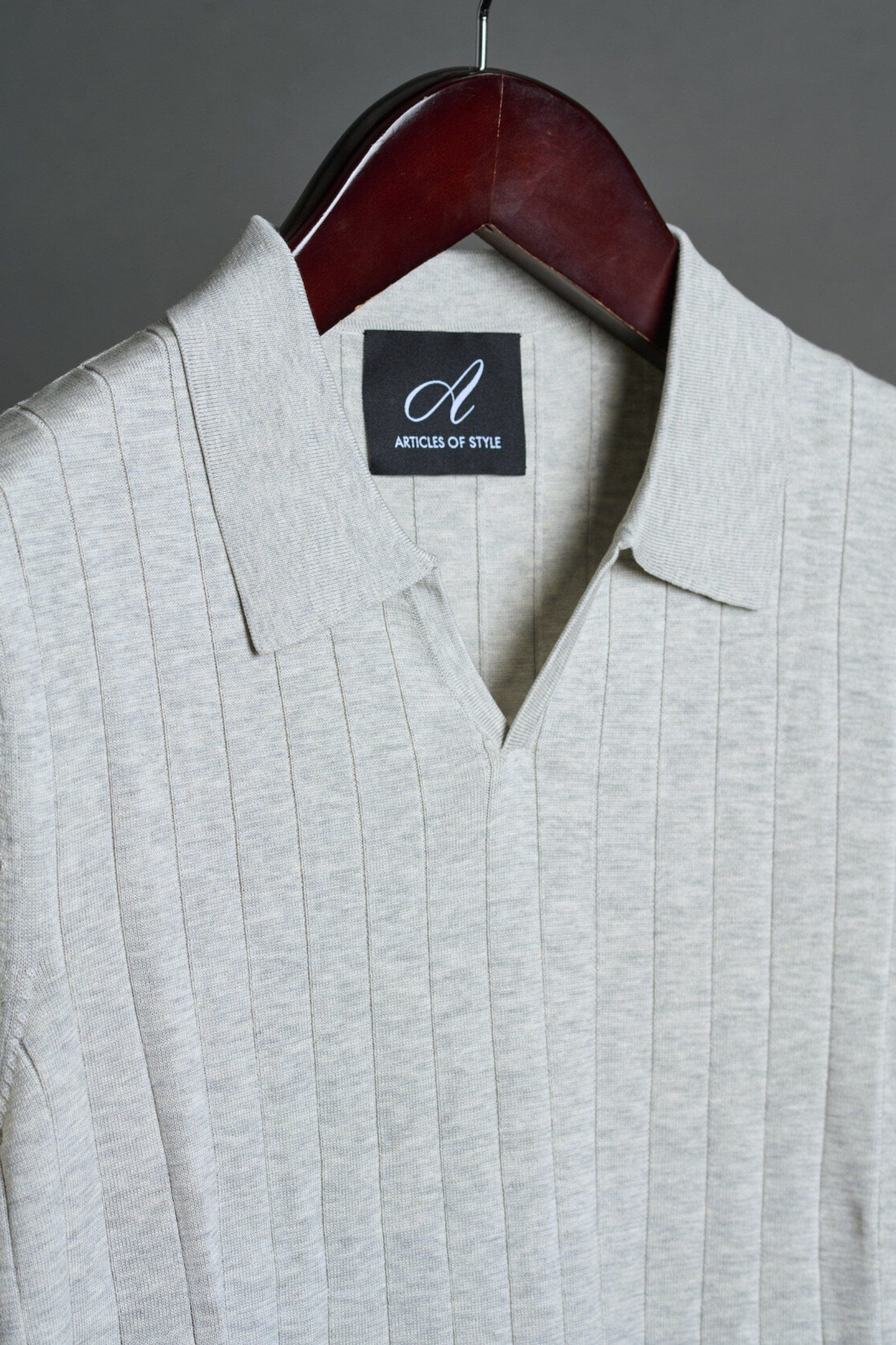 Made-to-Measure Cotton & Silk V-Neck Polo - Image 5
