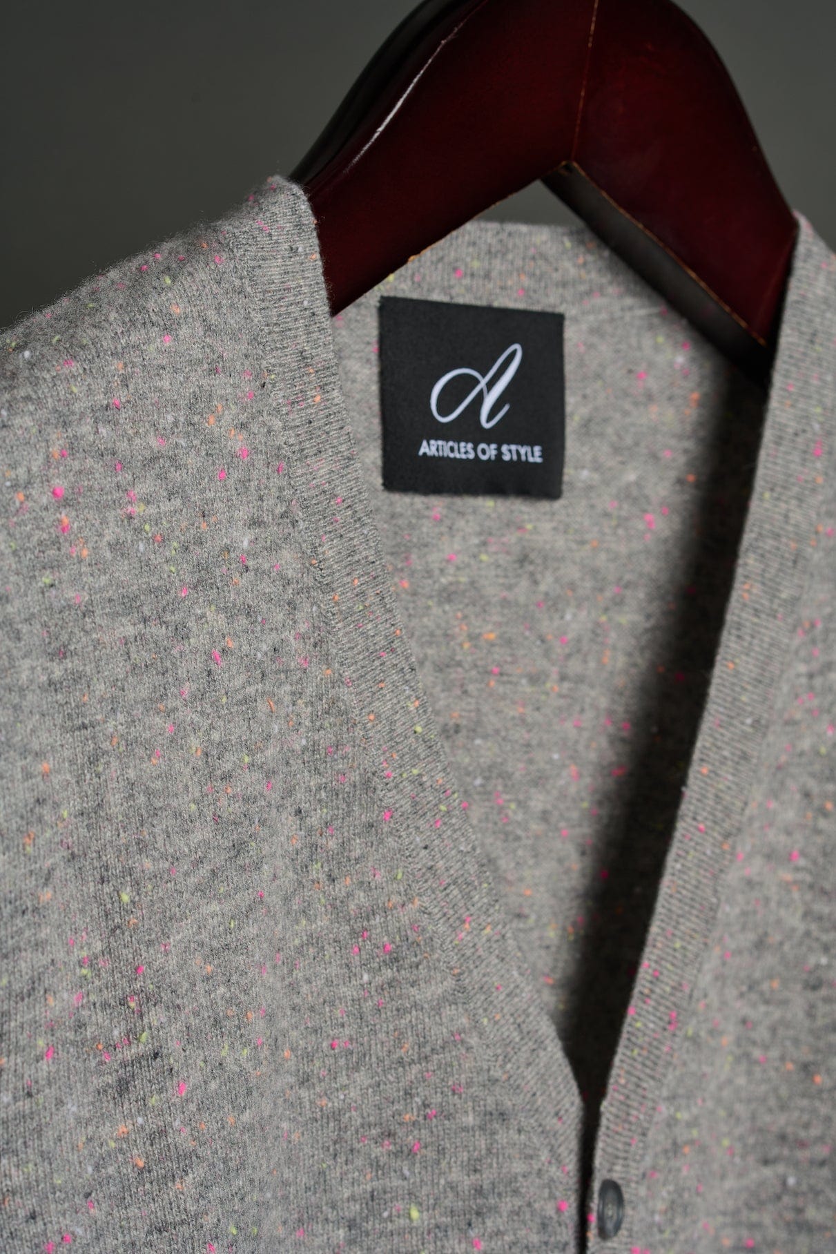 Made-to-Measure Donegal Flecked Cashmere Cardigan - Image 3