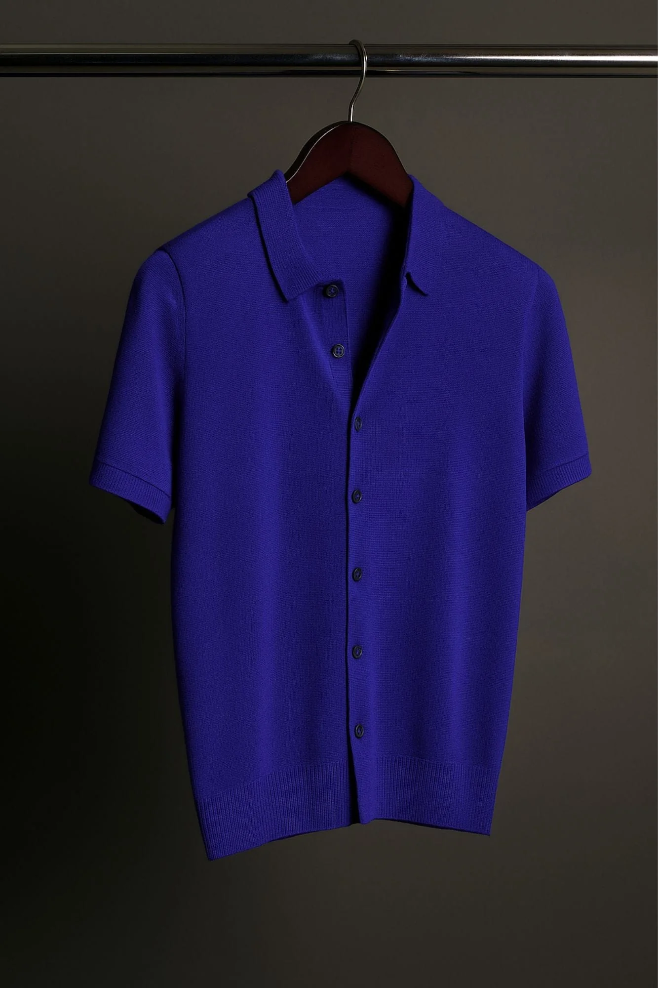Made-to-Measure Merino Short-Sleeve Knit Shirt - Image 11