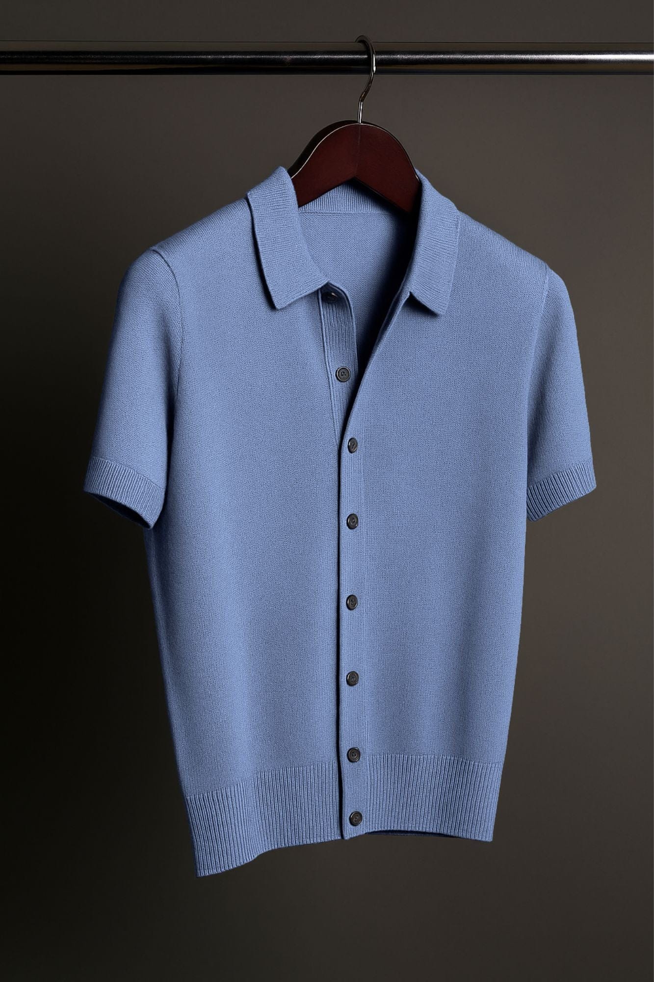 Made-to-Measure Merino Short-Sleeve Knit Shirt - Image 12