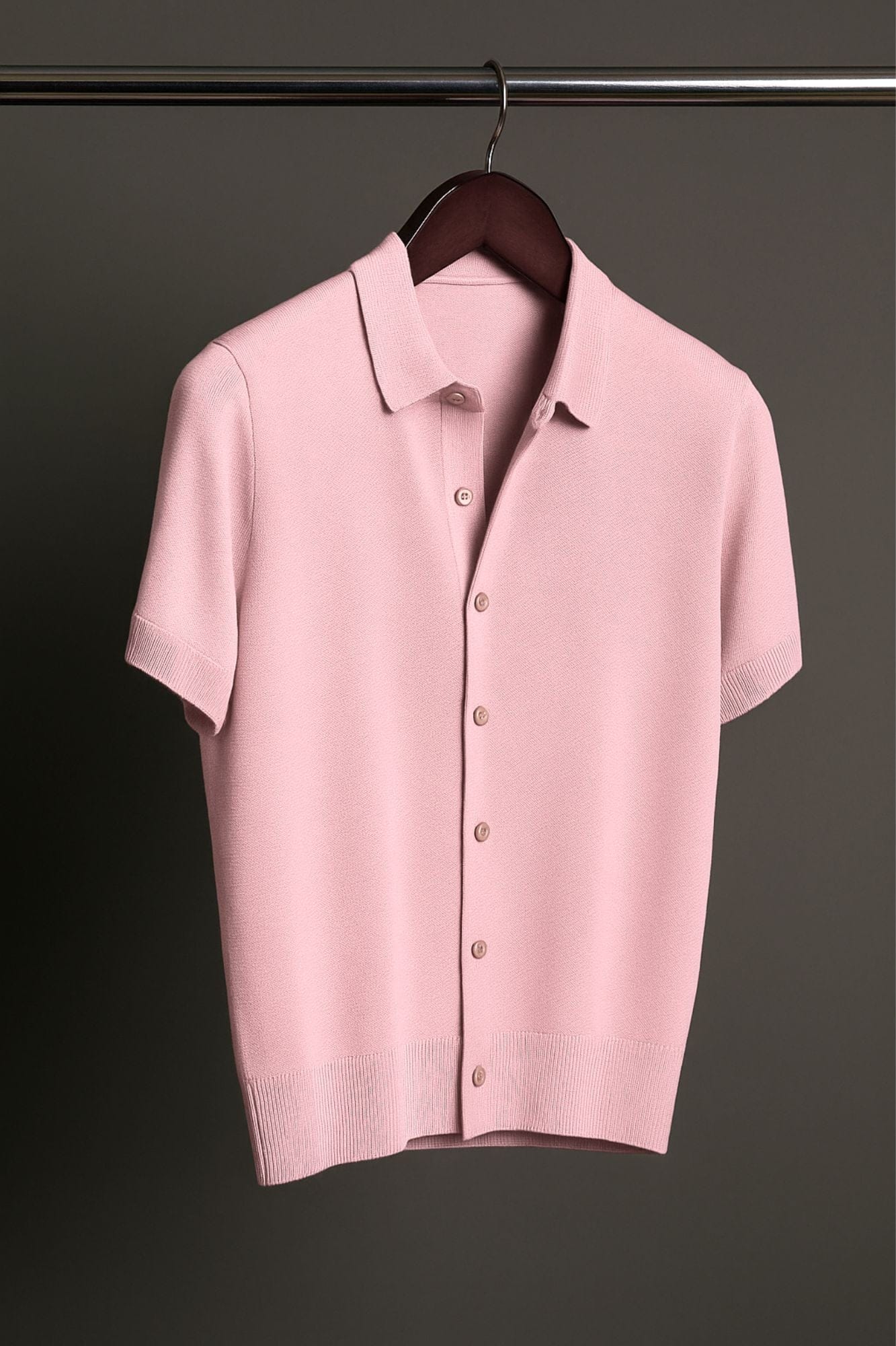 Made-to-Measure Merino Short-Sleeve Knit Shirt - Image 13