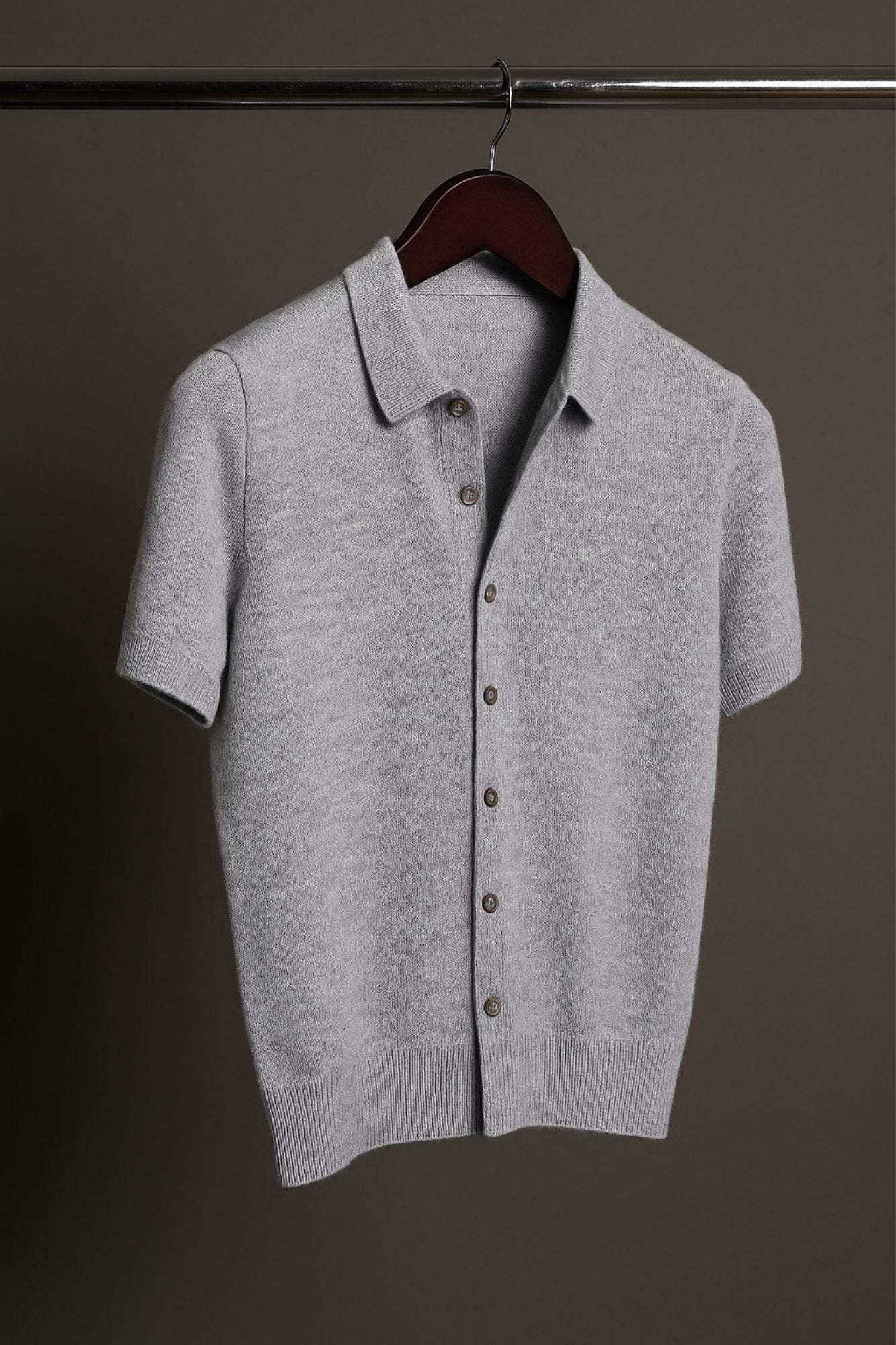 Made-to-Measure Merino Short-Sleeve Knit Shirt - Image 7