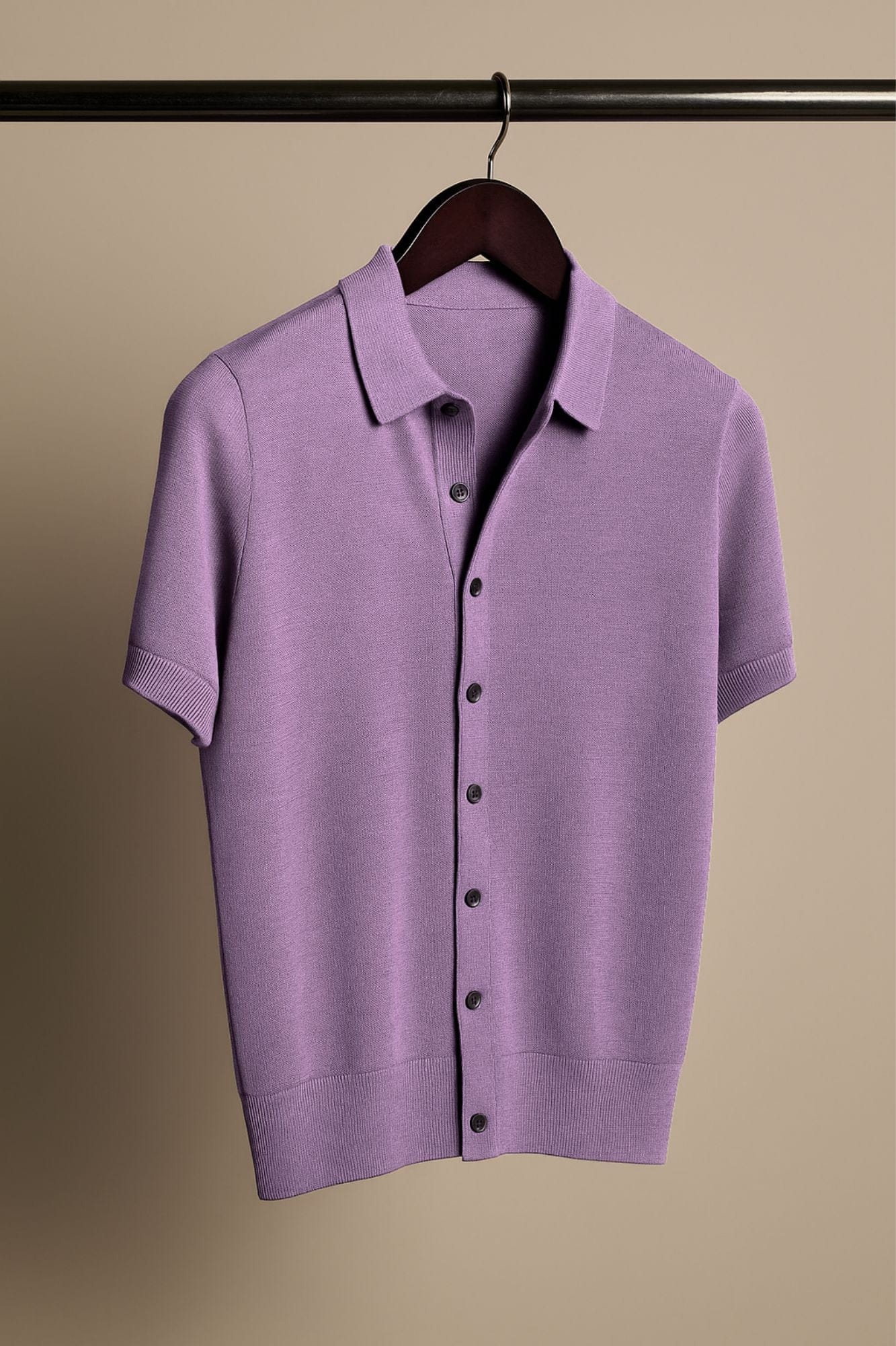 Made-to-Measure Merino Short-Sleeve Knit Shirt - Image 8