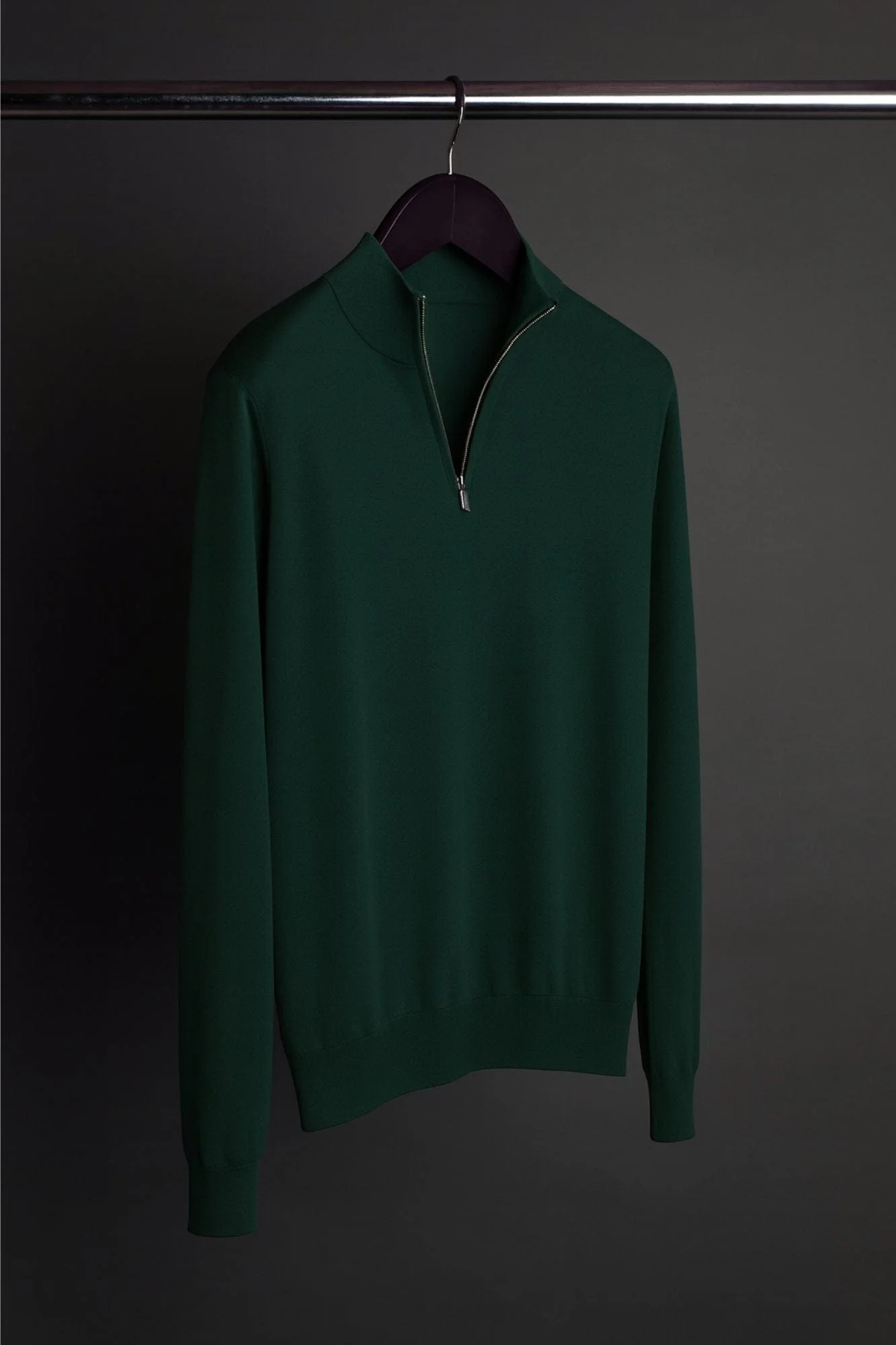 Made-to-Measure Wool 1/4 Zip Sweater - Image 4