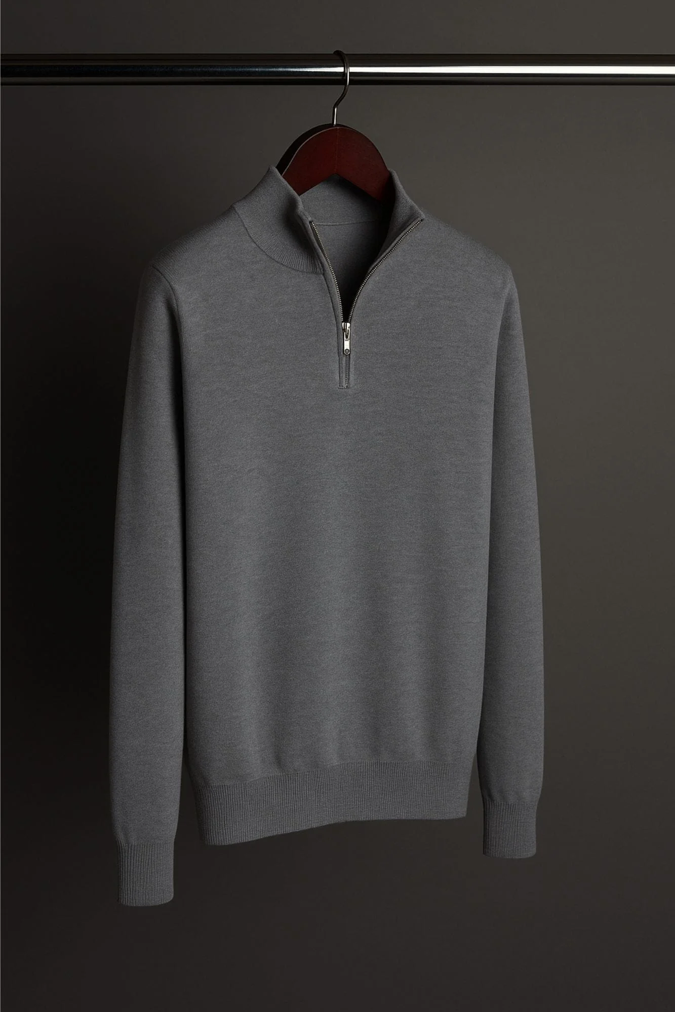 Made-to-Measure Wool 1/4 Zip Sweater - Image 5