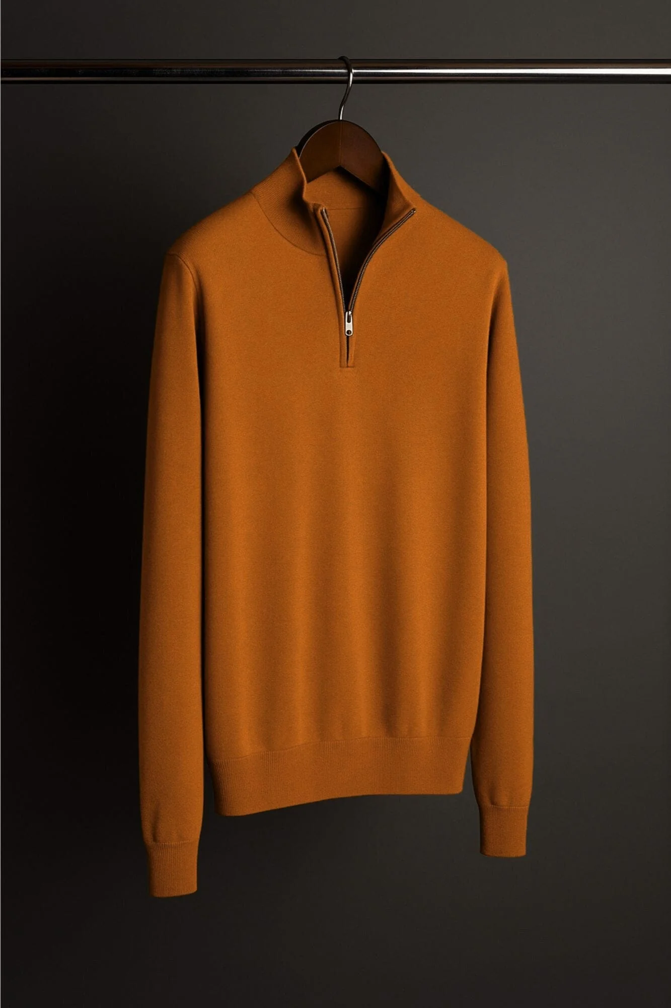 Made-to-Measure Wool 1/4 Zip Sweater - Image 6