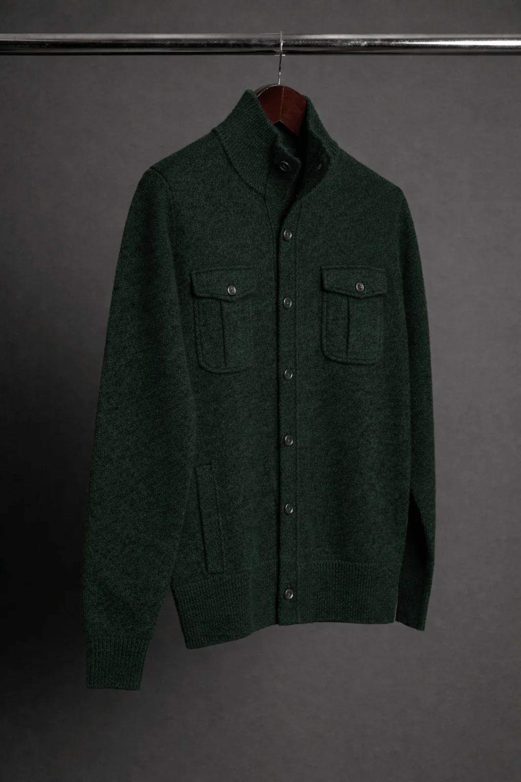 Made-to-Measure Wool & Cashmere Field Cardigan - Image 16