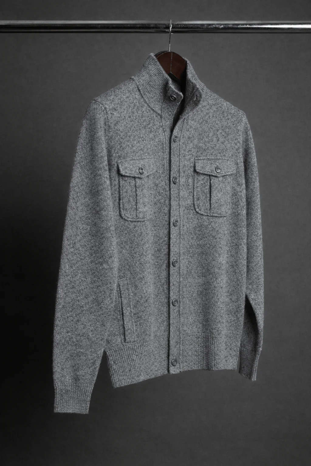 Made-to-Measure Wool & Cashmere Field Cardigan - Image 17