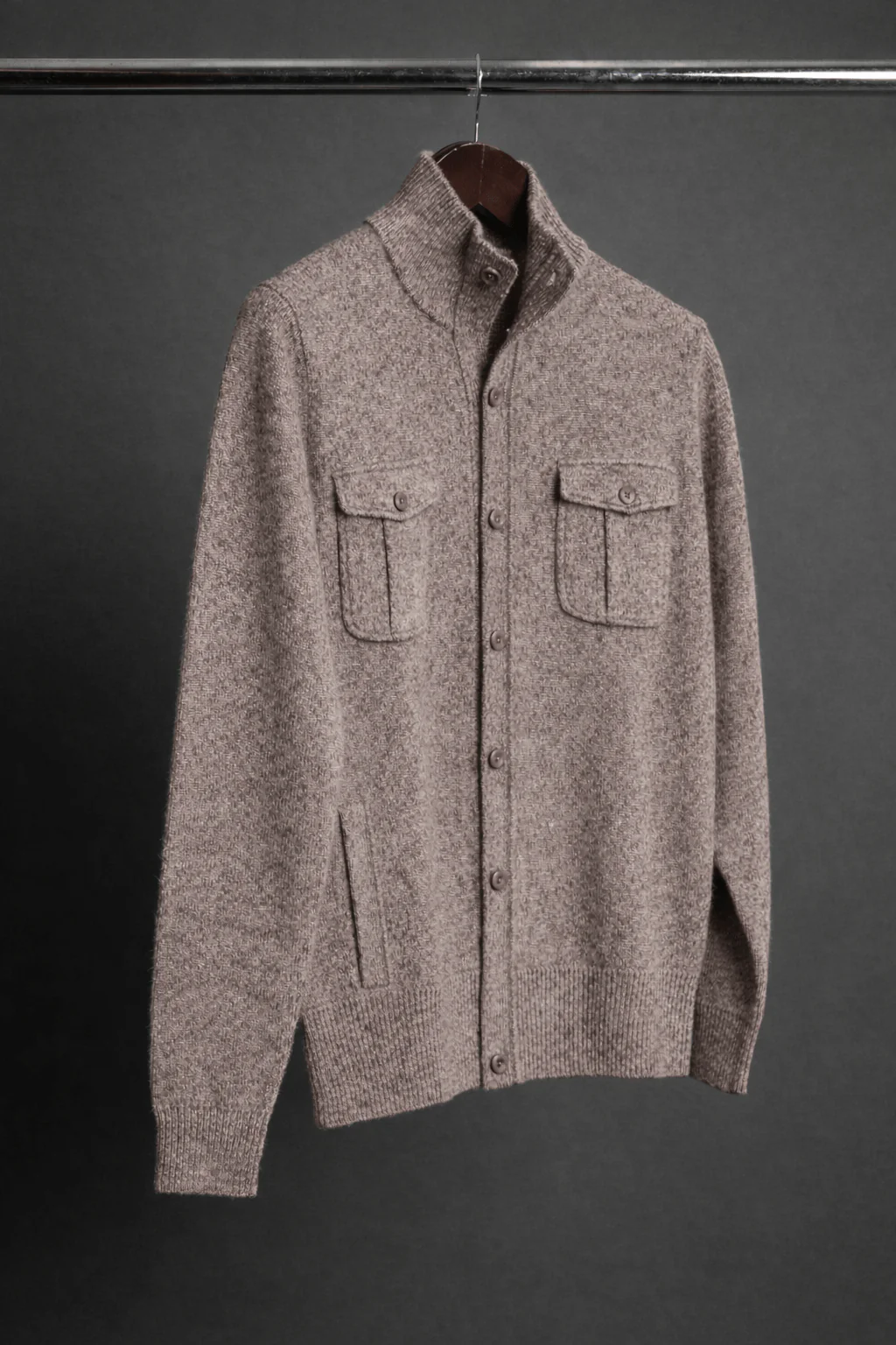 Made-to-Measure Wool & Cashmere Field Cardigan - Image 18
