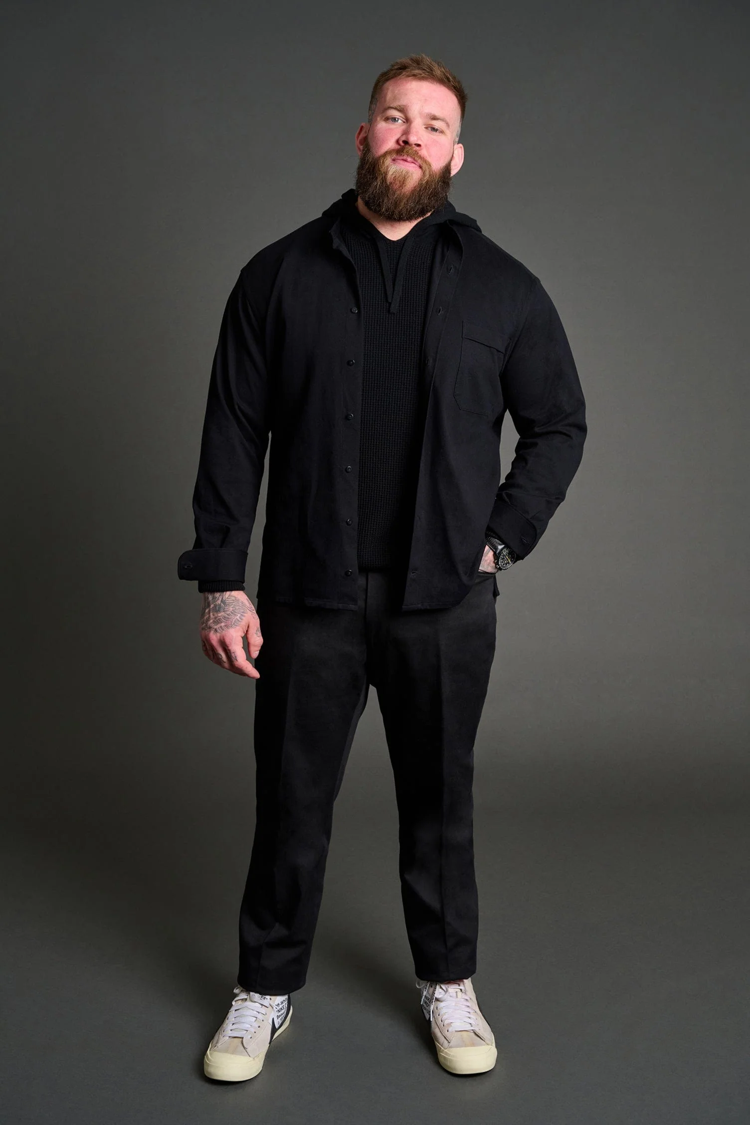 Stretch Denim & Cashmere Trouser - Image 10