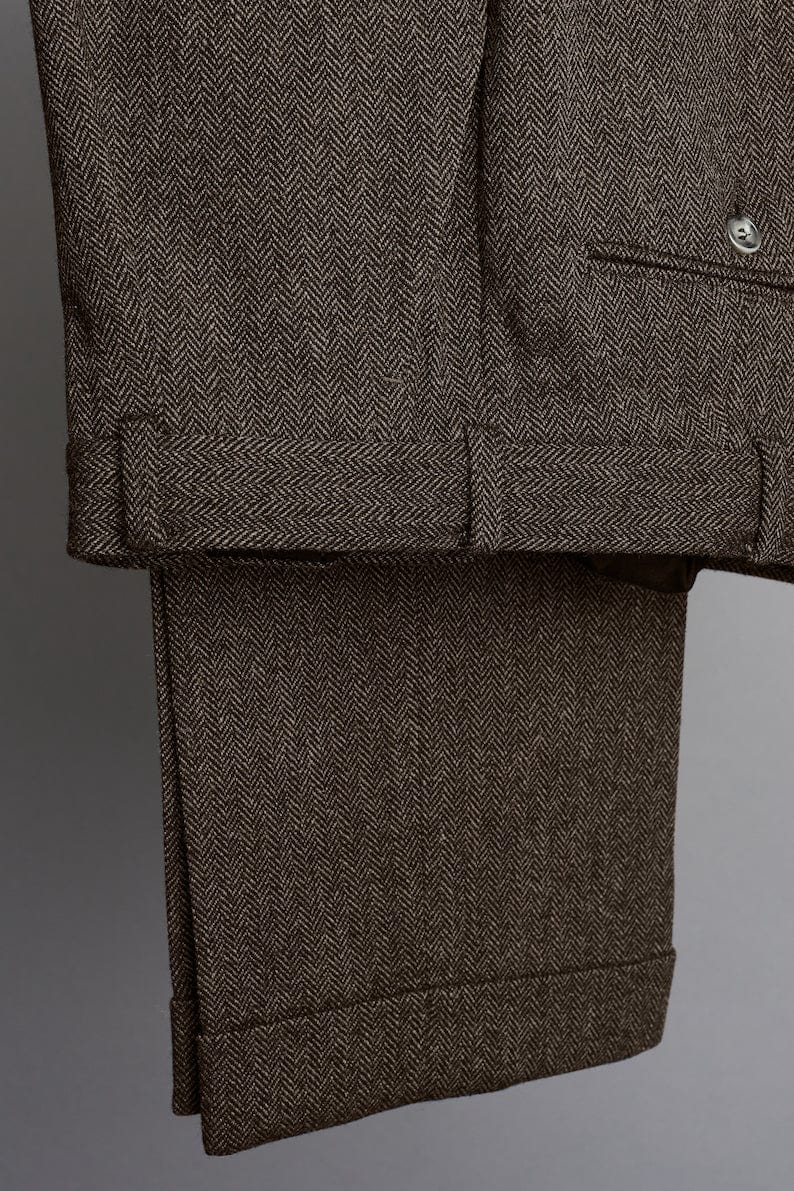 English Herringbone Tweed Trouser - Image 12