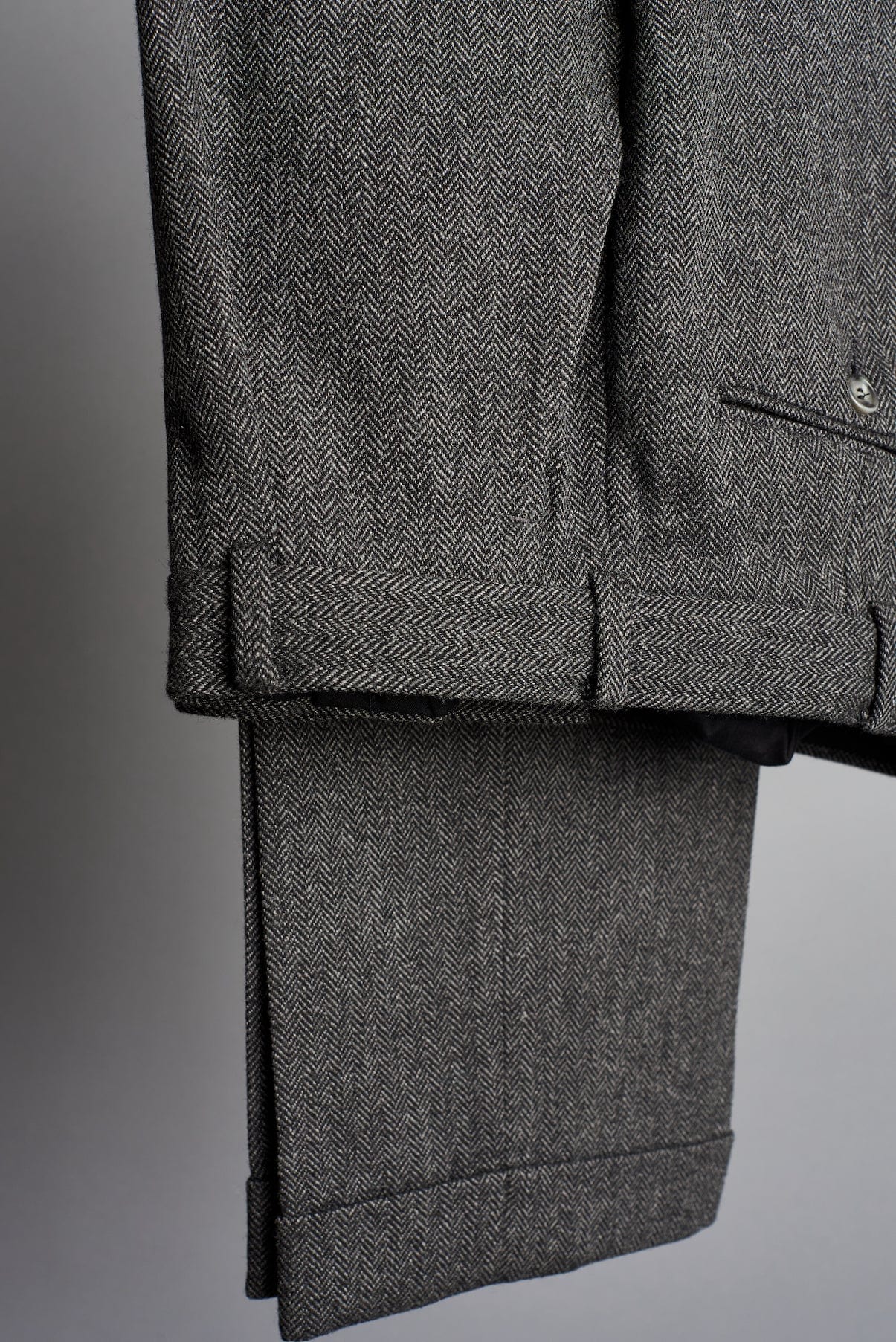 English Herringbone Tweed Trouser - Image 3