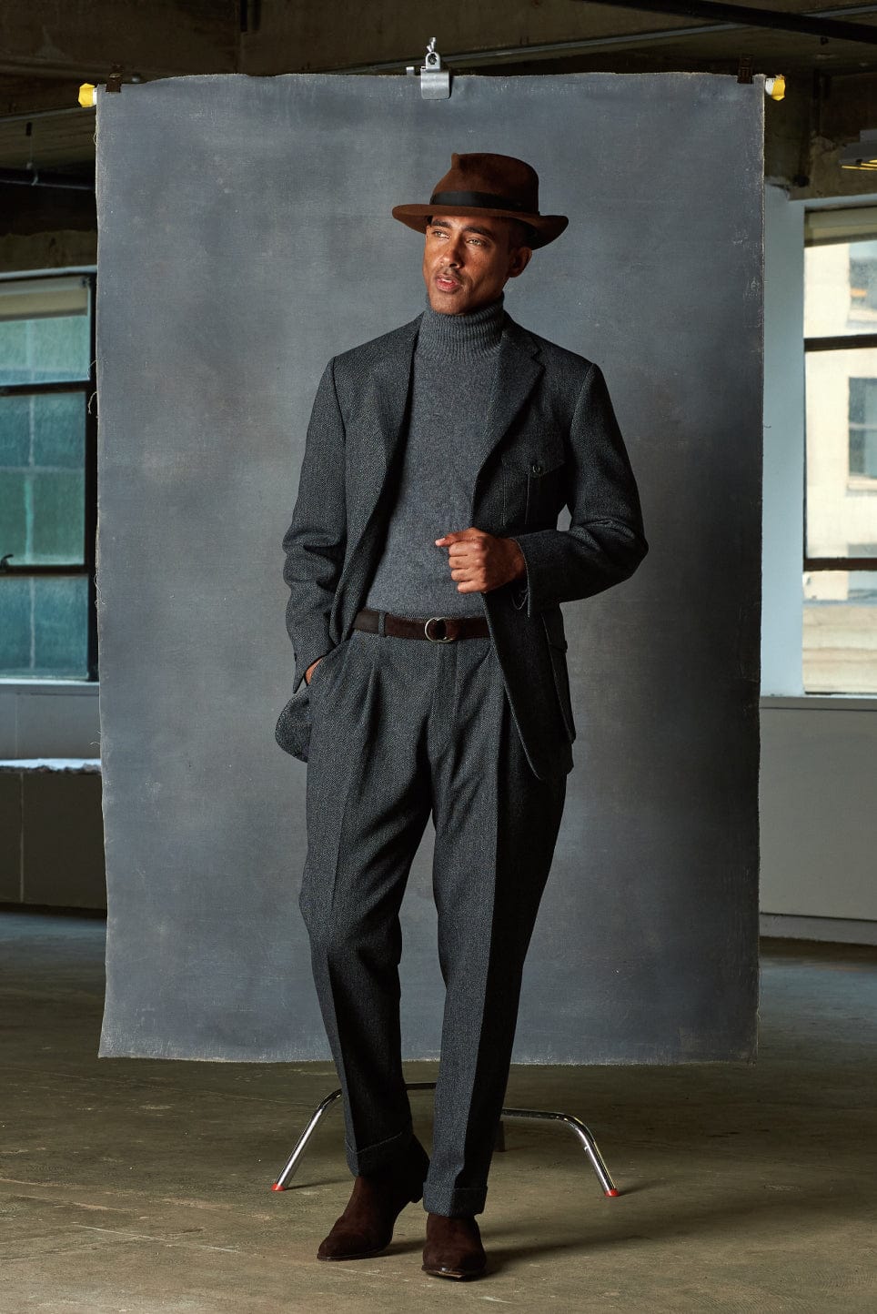 English Herringbone Tweed Trouser - Image 6