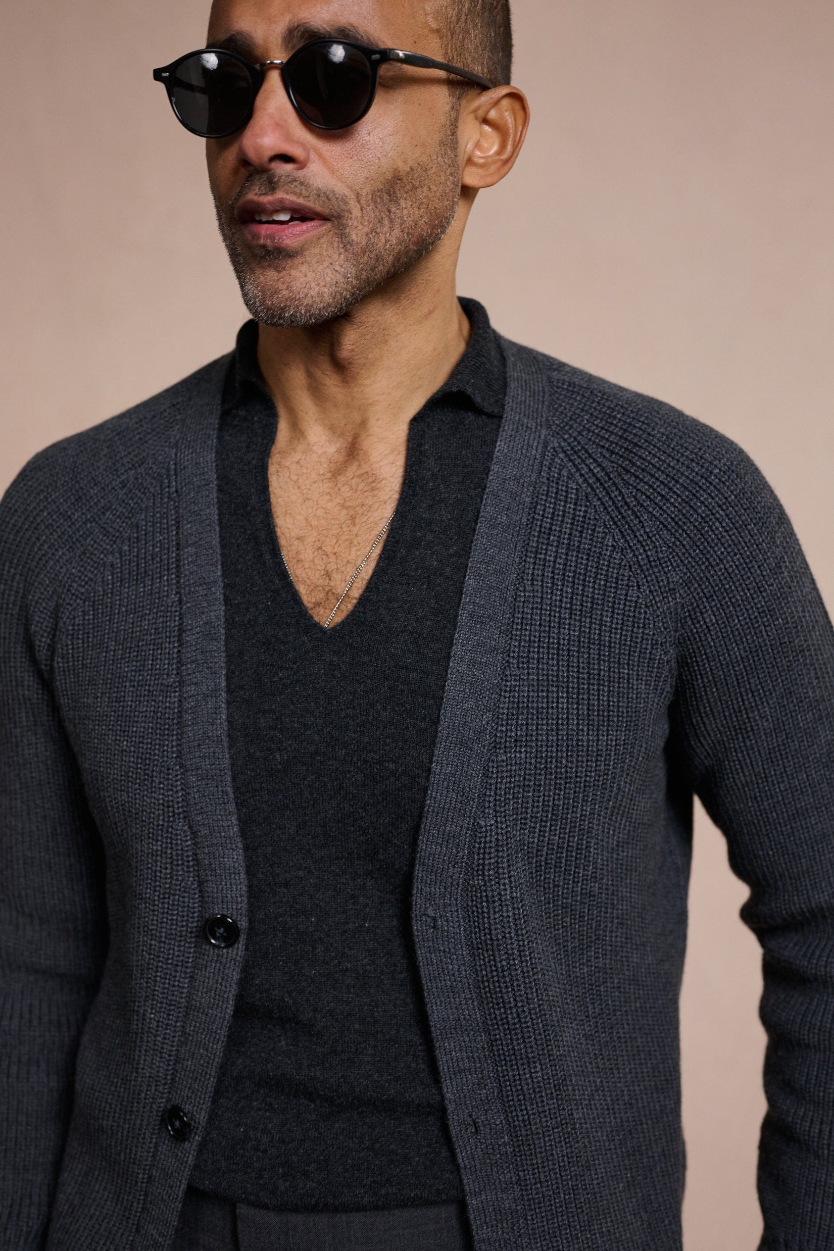 Crawford Ribbed Merino Cardigan - Image 2