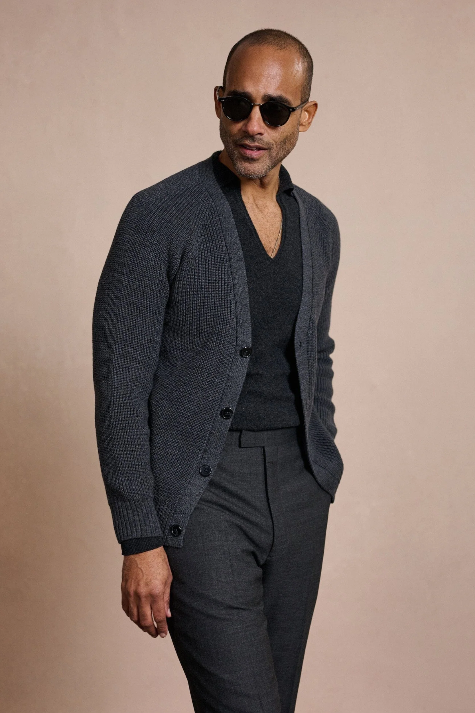 Crawford Ribbed Merino Cardigan - Image 5