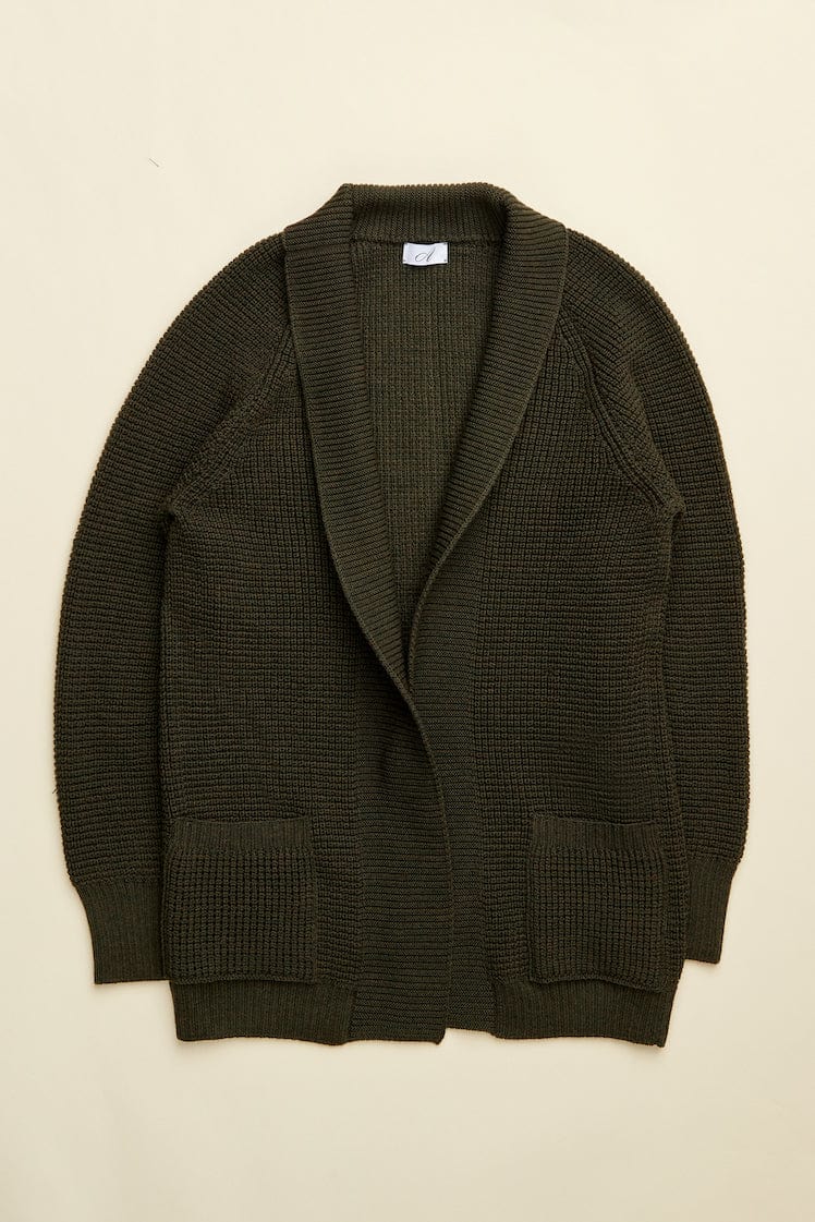 Leo Ribbed Merino Shawl Cardigan - Image 13