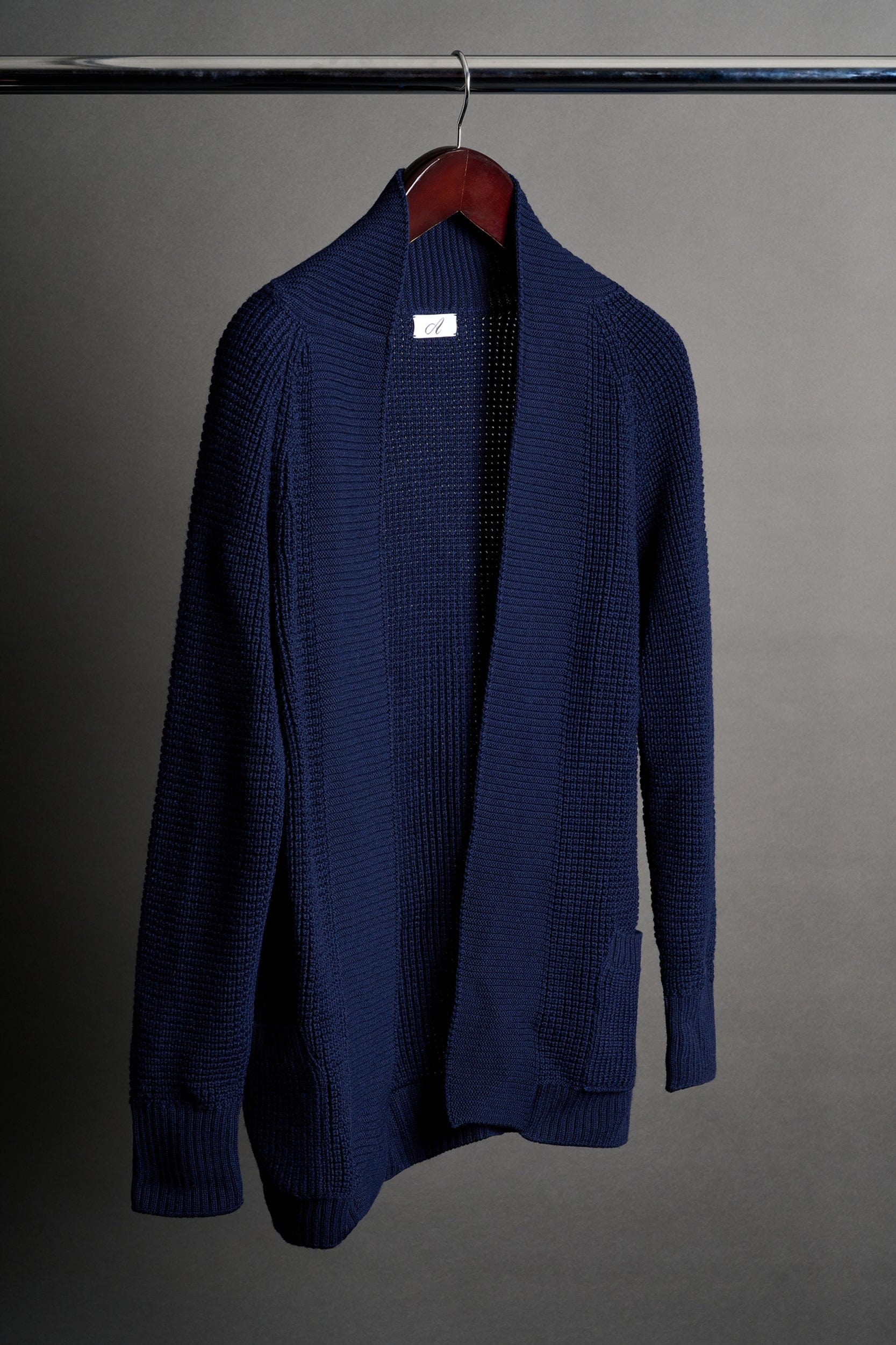 Leo Ribbed Merino Shawl Cardigan - Image 17