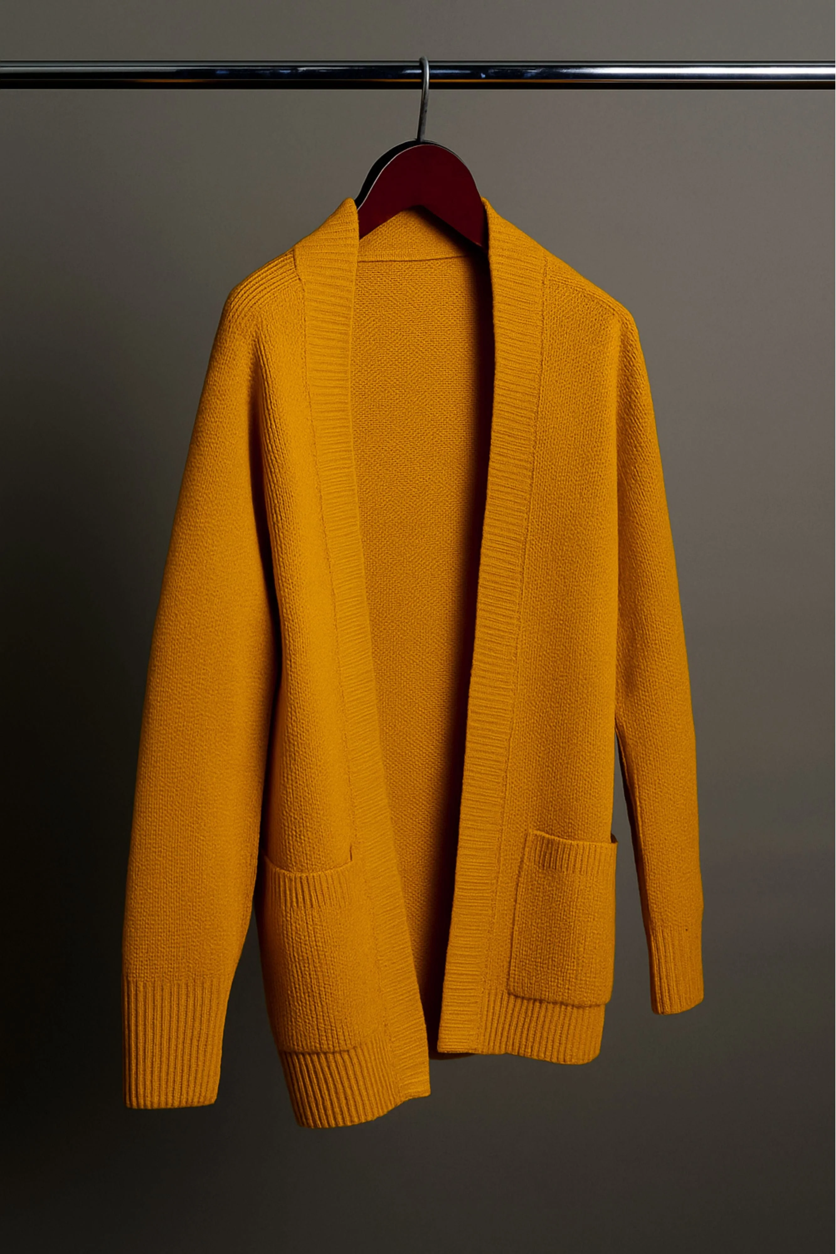 Leo Ribbed Merino Shawl Cardigan - Image 18