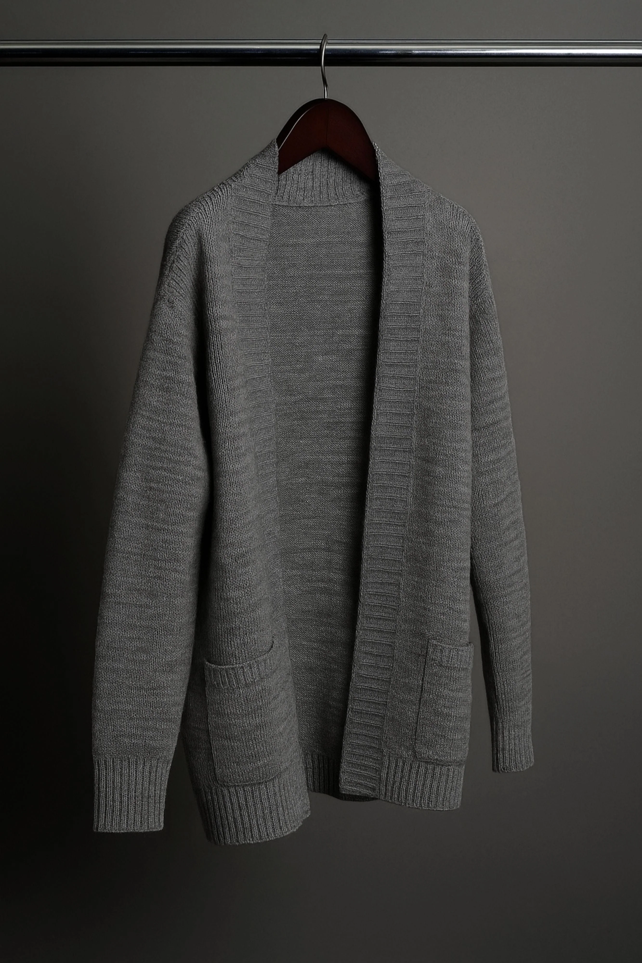 Leo Ribbed Merino Shawl Cardigan - Image 21