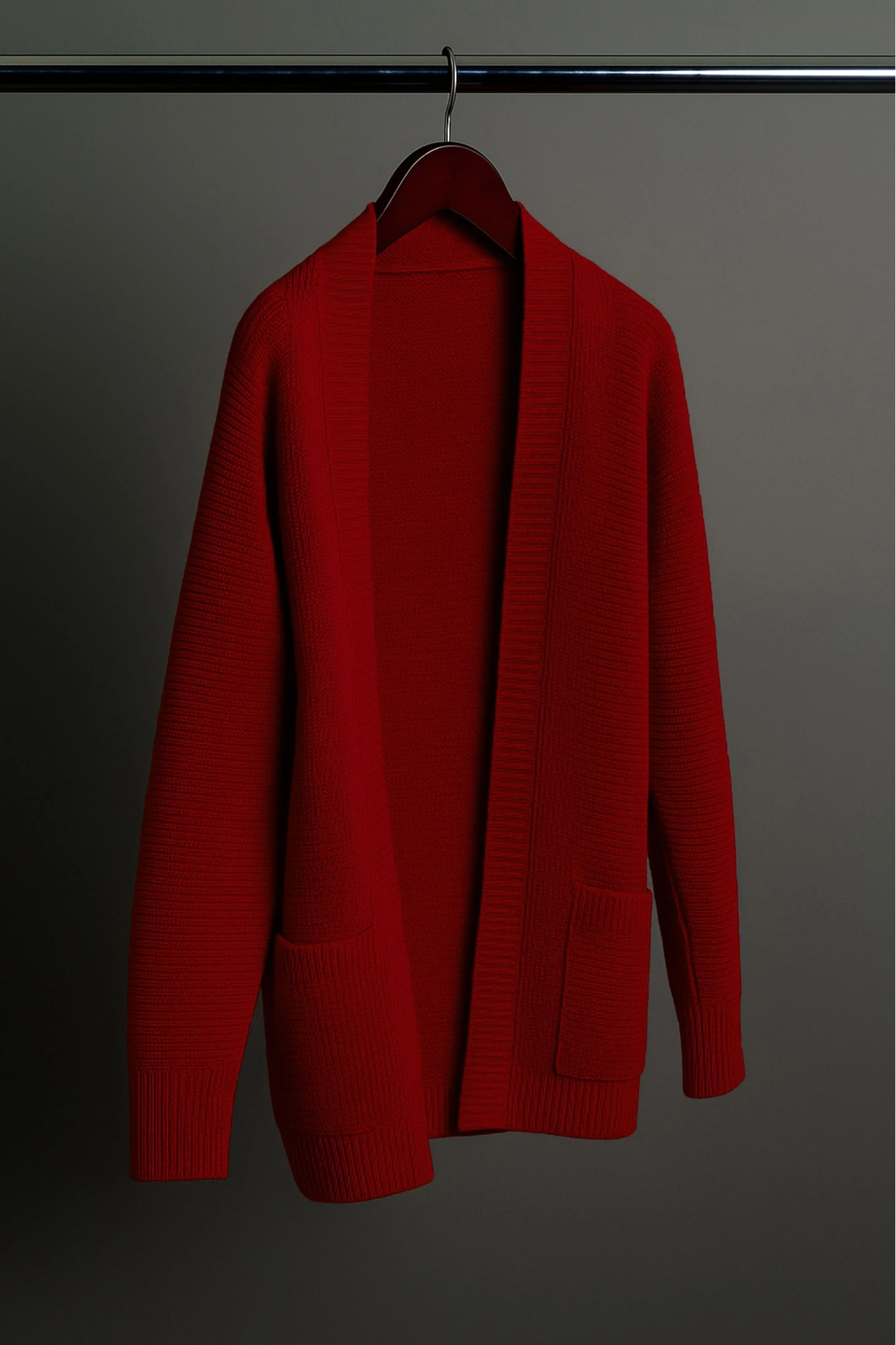 Leo Ribbed Merino Shawl Cardigan - Image 24